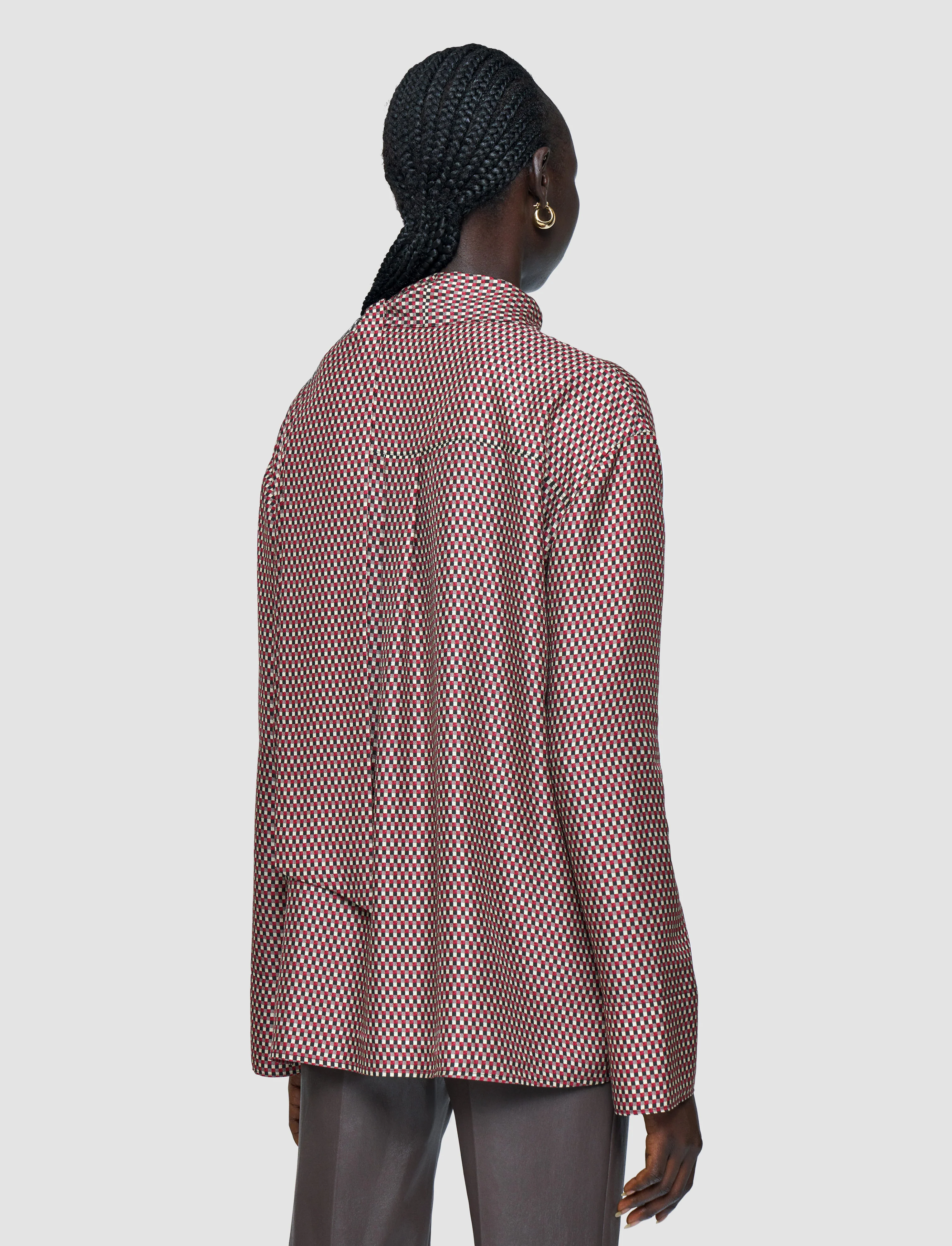 Adele Printed Silk Blend Blouse - Image 4