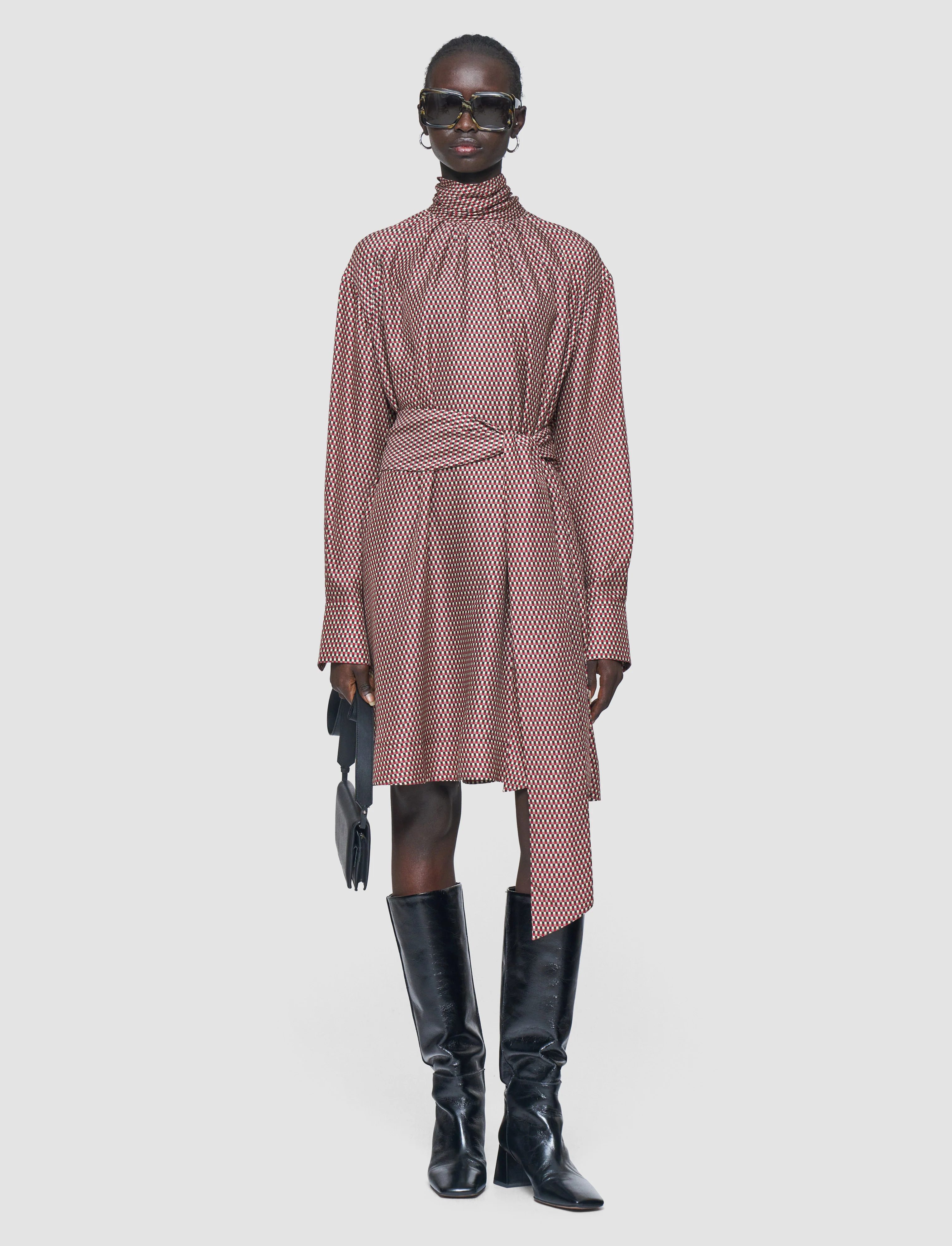 Agata Printed Silk Blend Dress - Image 2