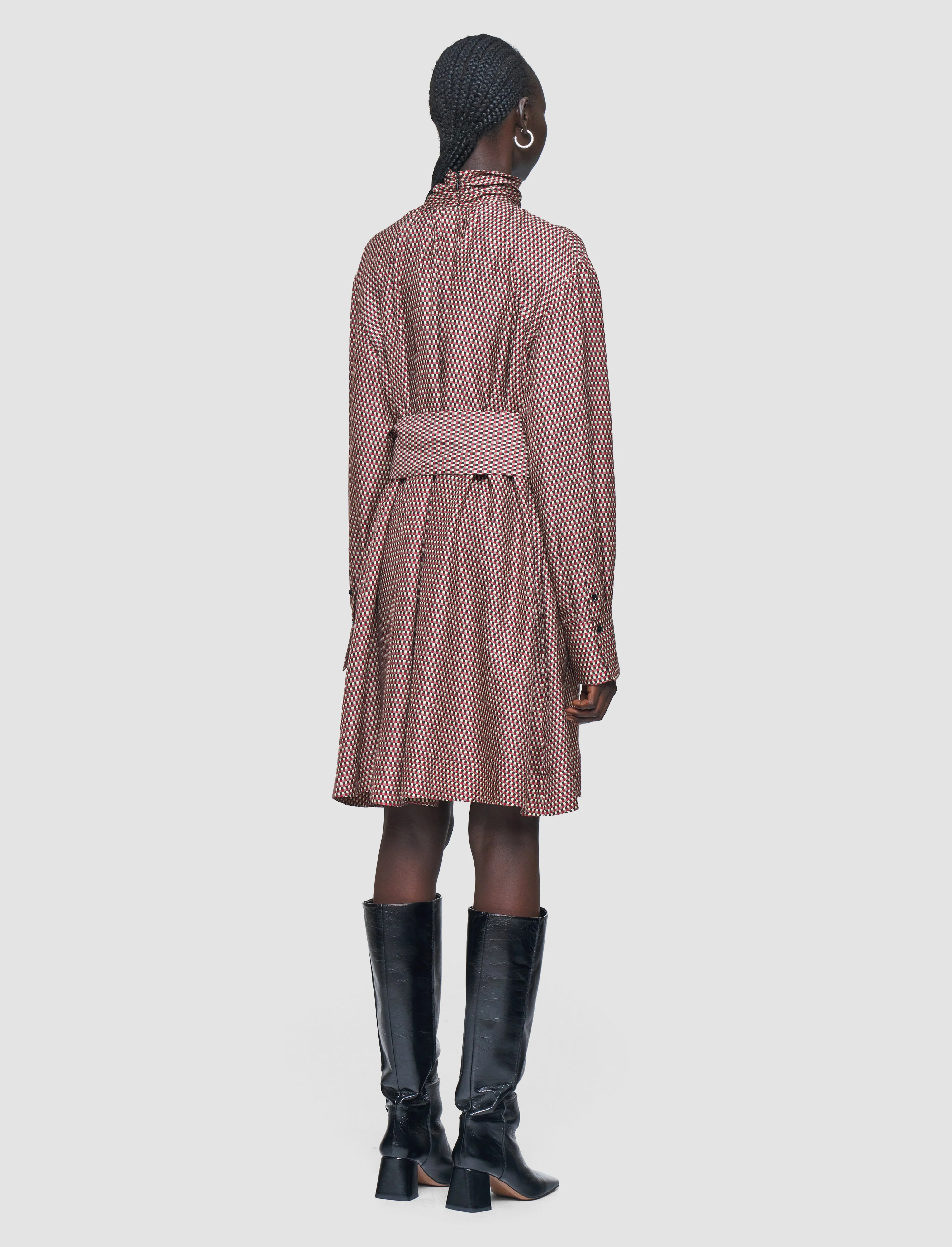 Agata Printed Silk Blend Dress - Image 3