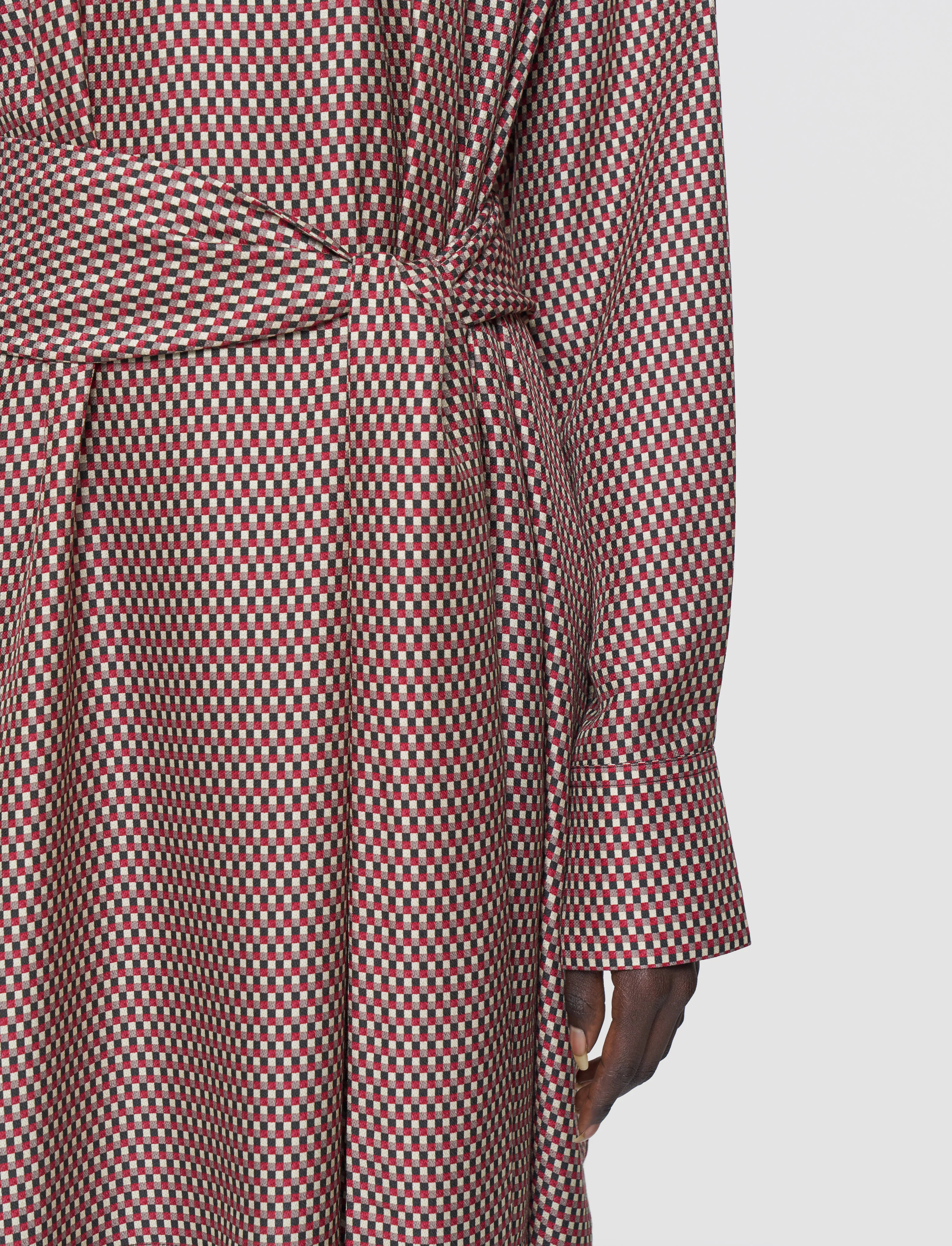 Agata Printed Silk Blend Dress - Image 5