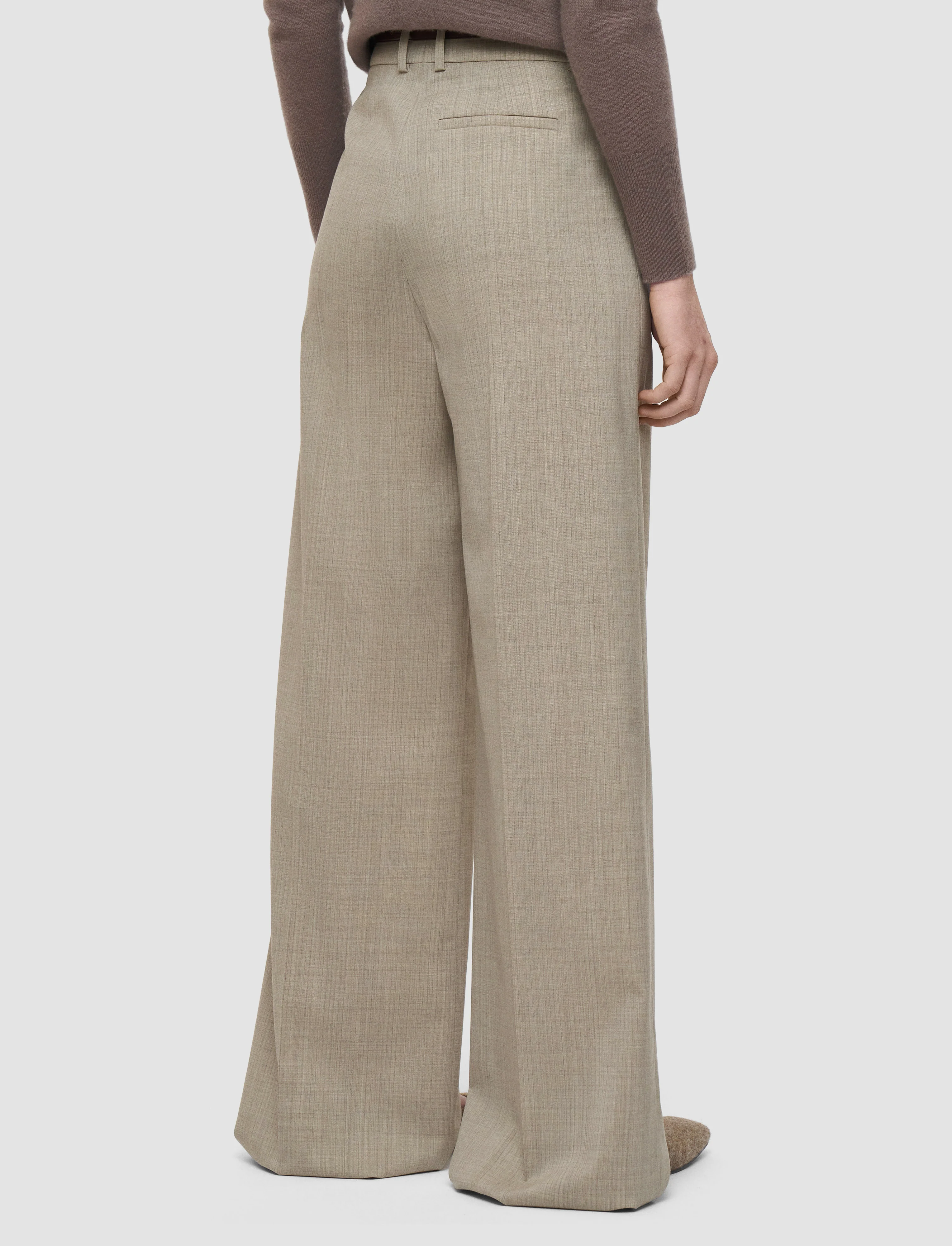 Alana Melange Wool Trousers - Image 3