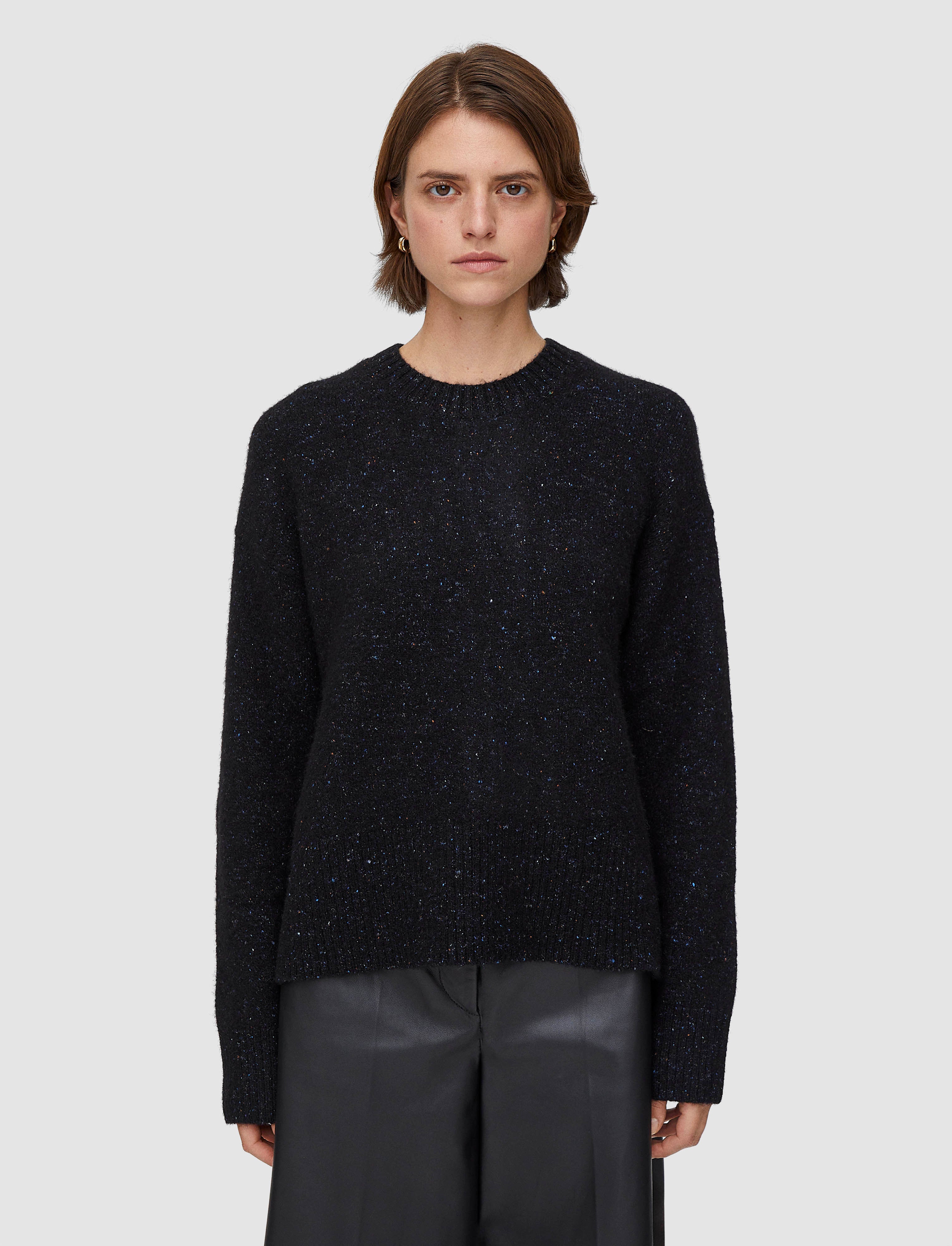 Alpaca Tweed Knit Round Neck Jumper - Image 3