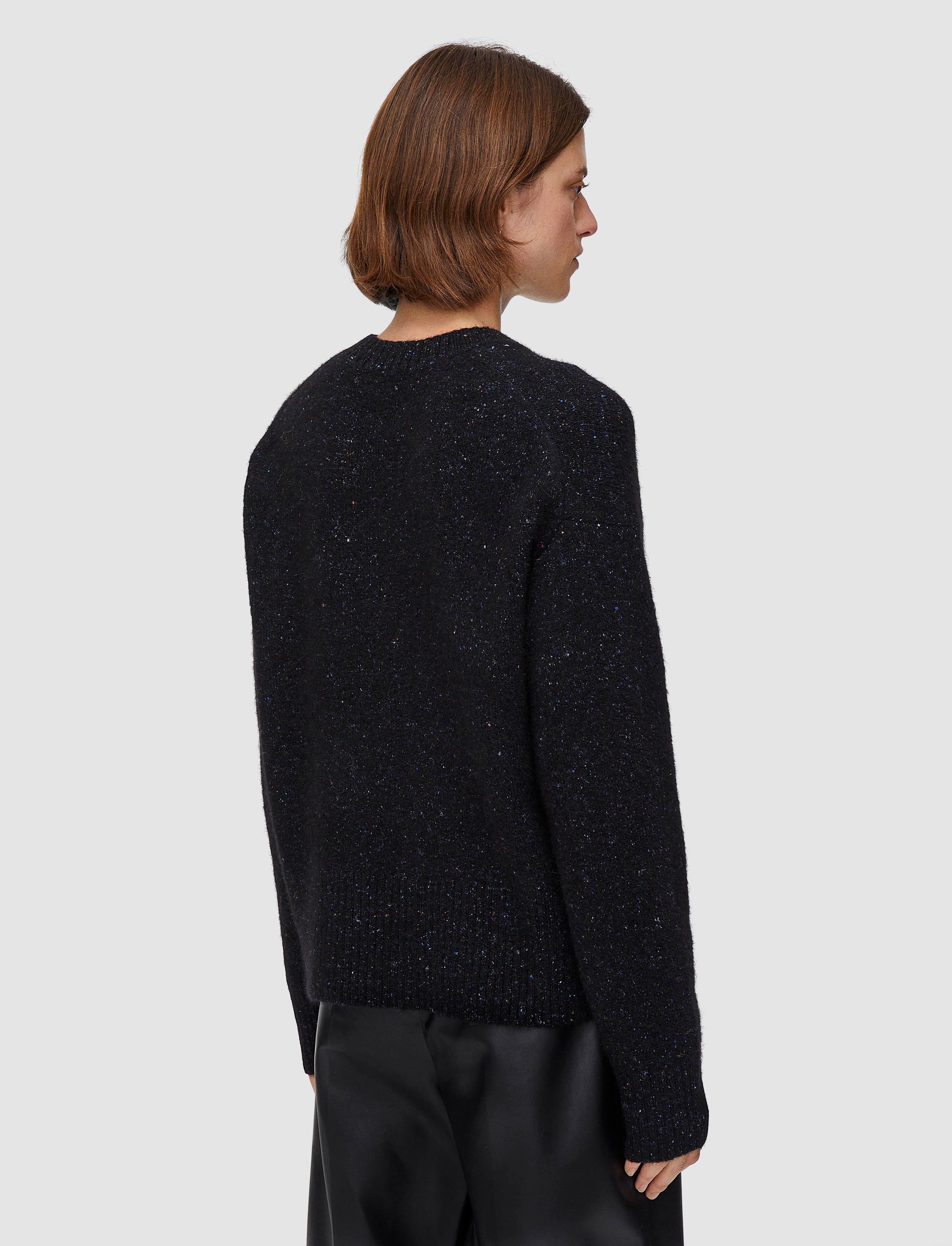 Alpaca Tweed Knit Round Neck Jumper - Image 4