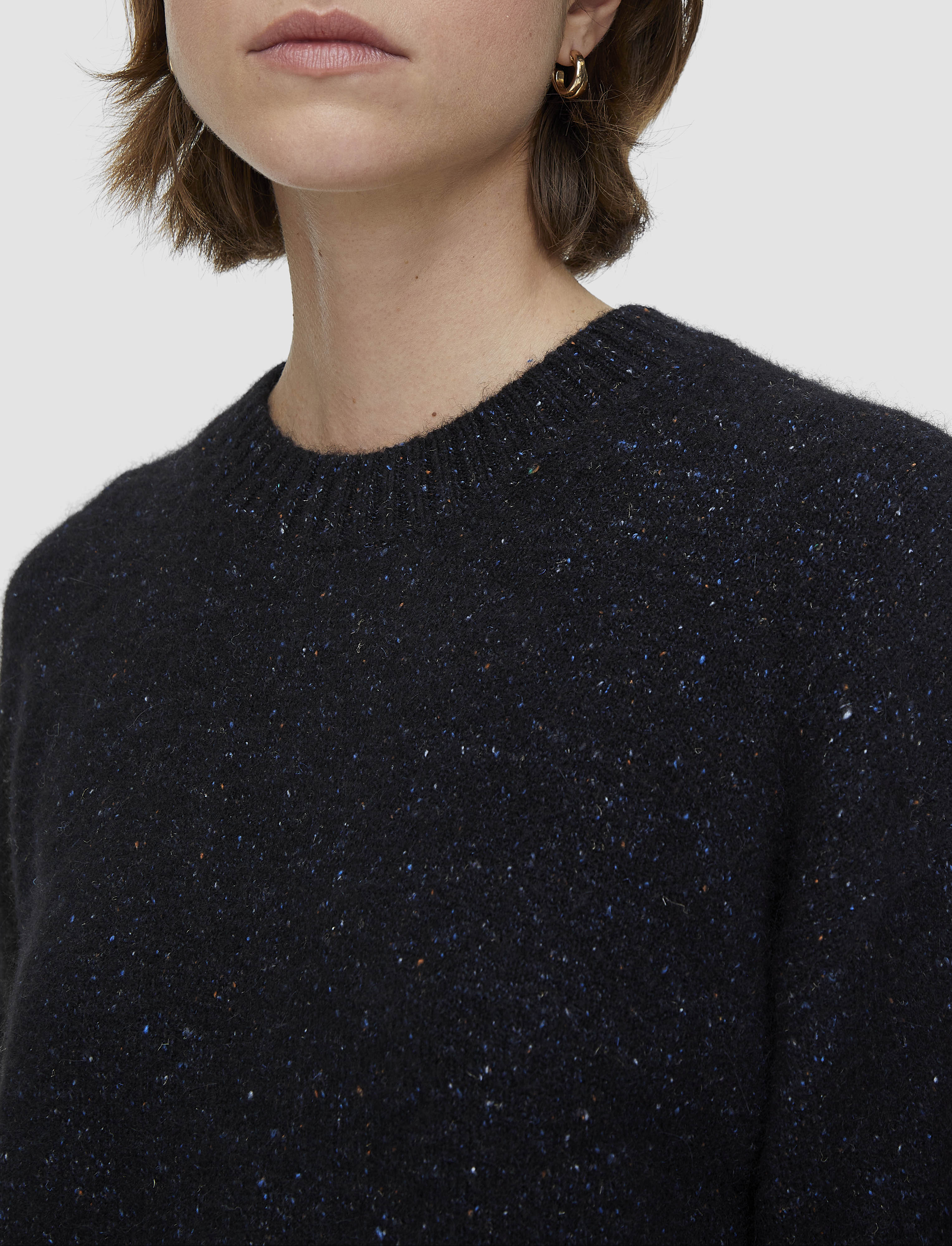 Alpaca Tweed Knit Round Neck Jumper - Image 5
