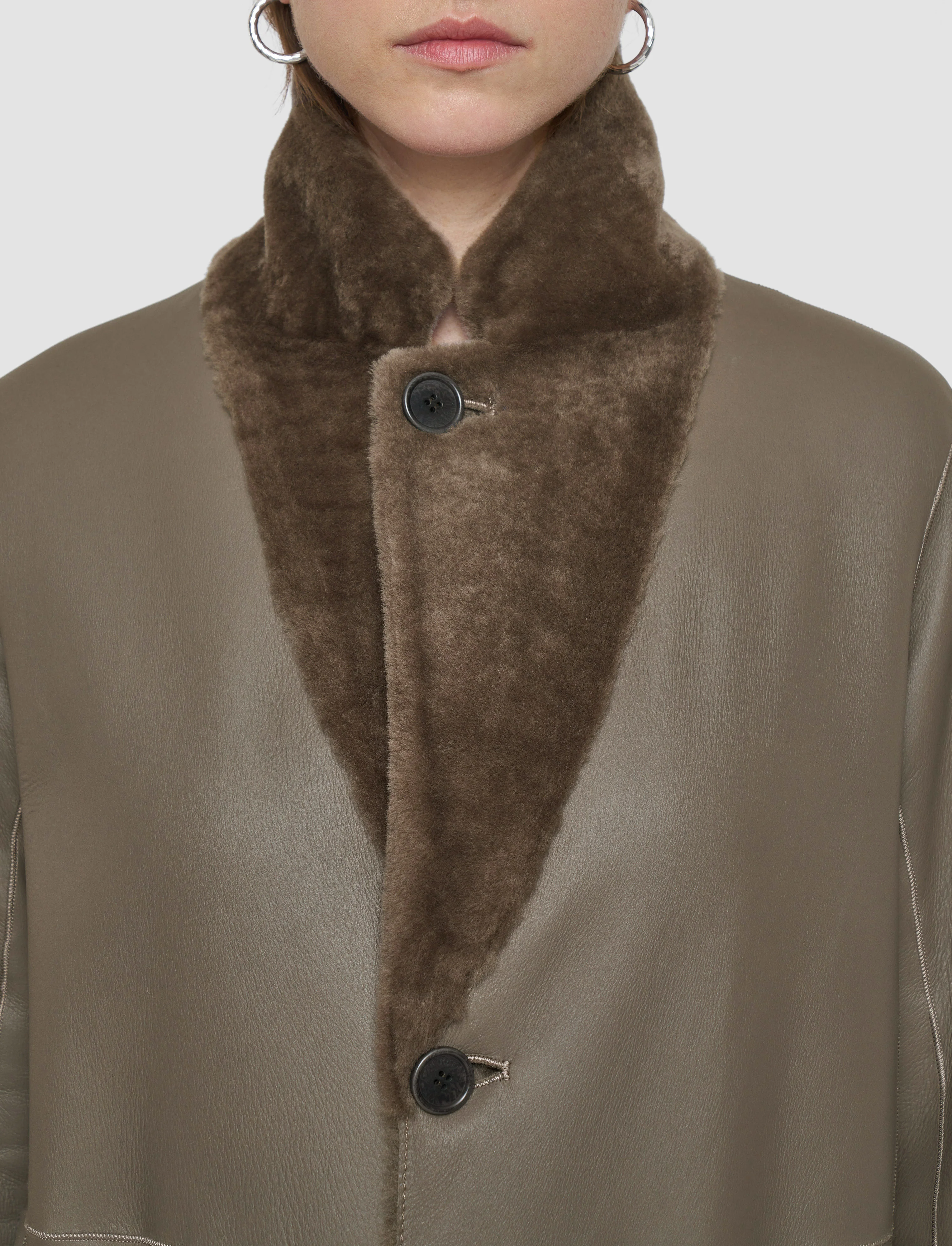 Britanny Reversible Soft Shearling Coat - Image 6