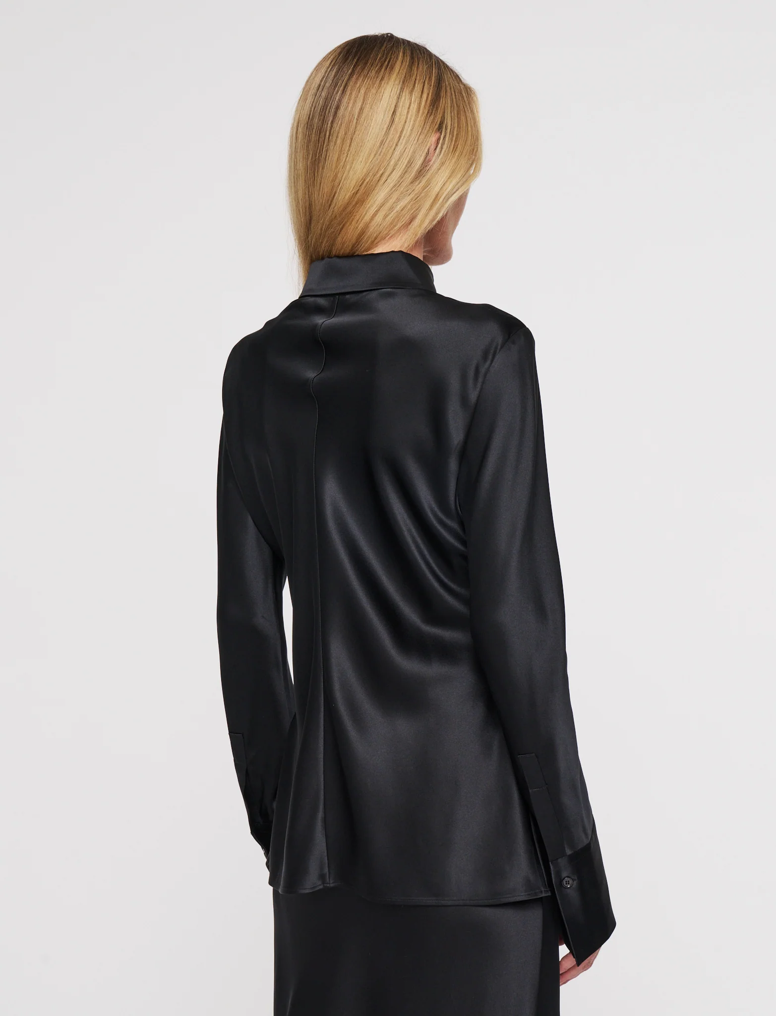 Brunel Silk Satin Blouse - Image 3