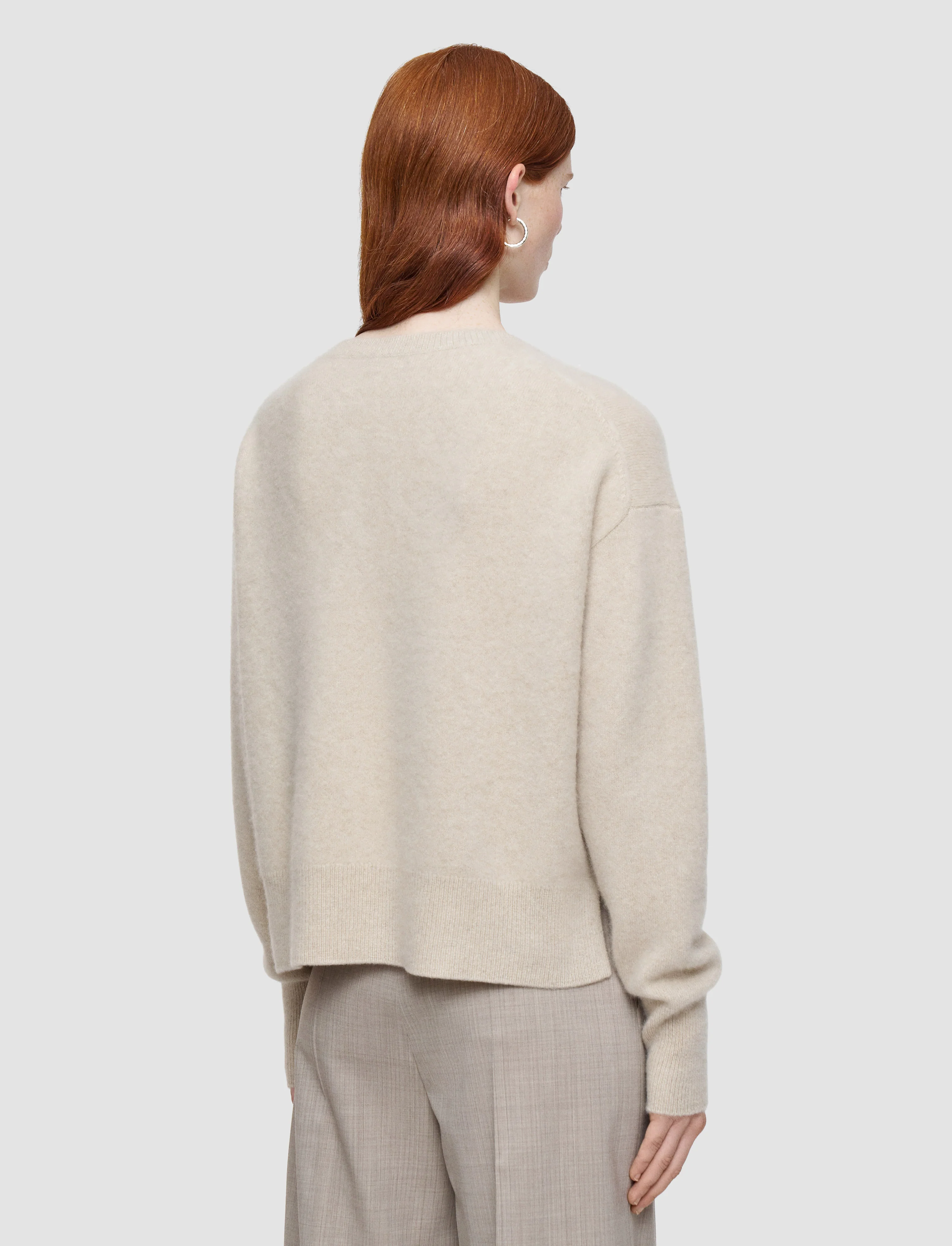 Brushed Cashmere Round Neck Jumper - Image 4