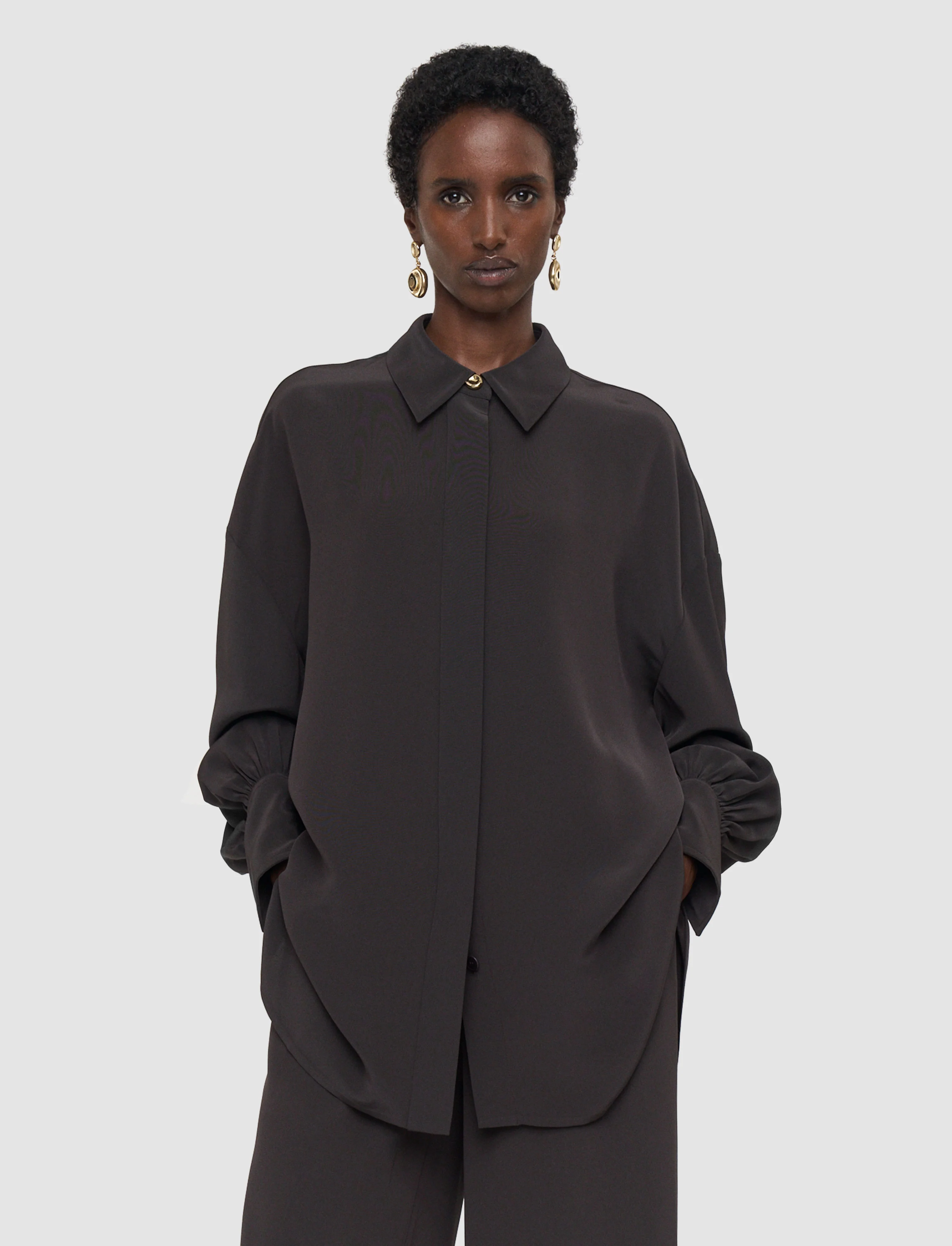 Camilia Satin Twill Blouse - Image 3