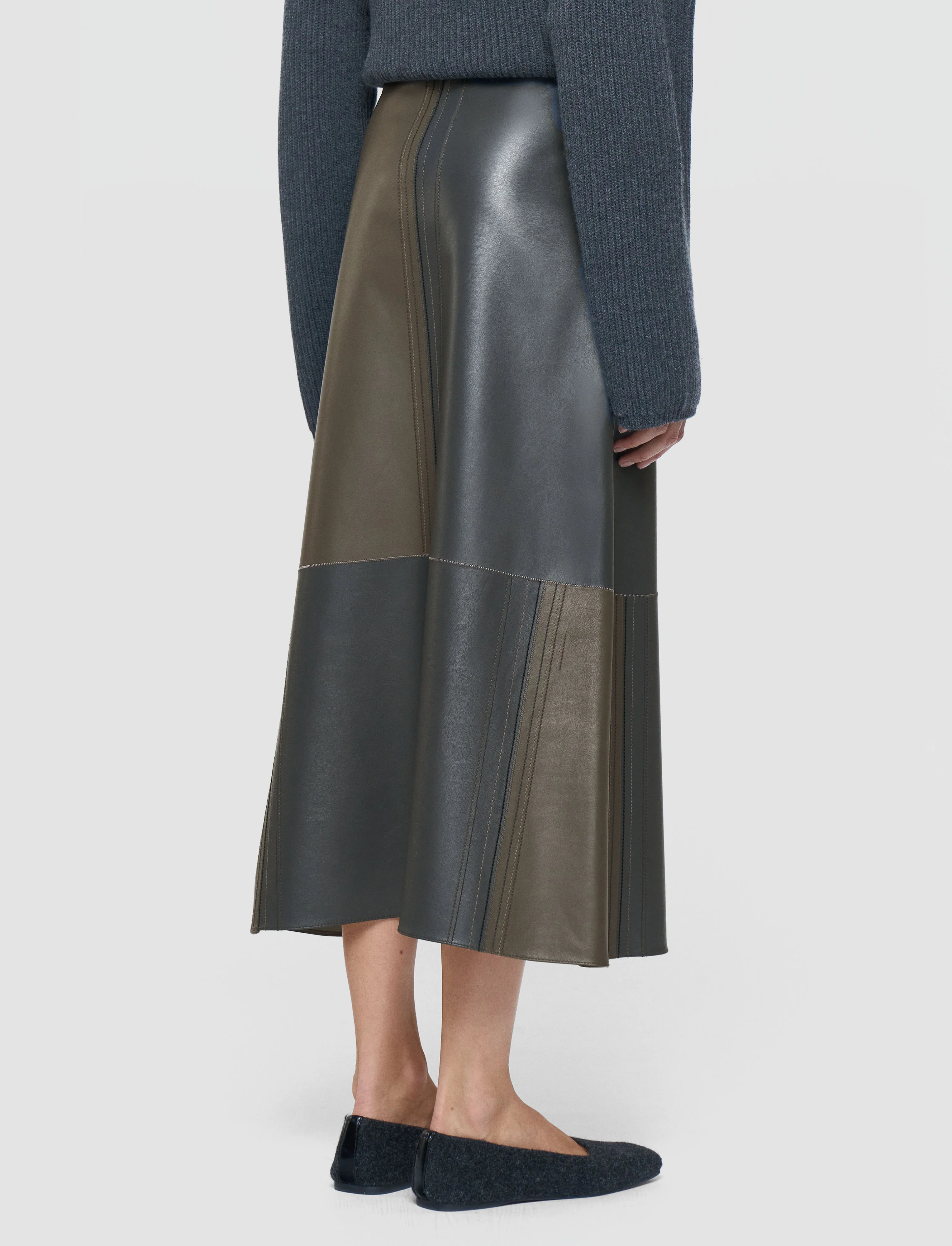 Cezanne Overlay Nappa Leather Skirt - Image 3
