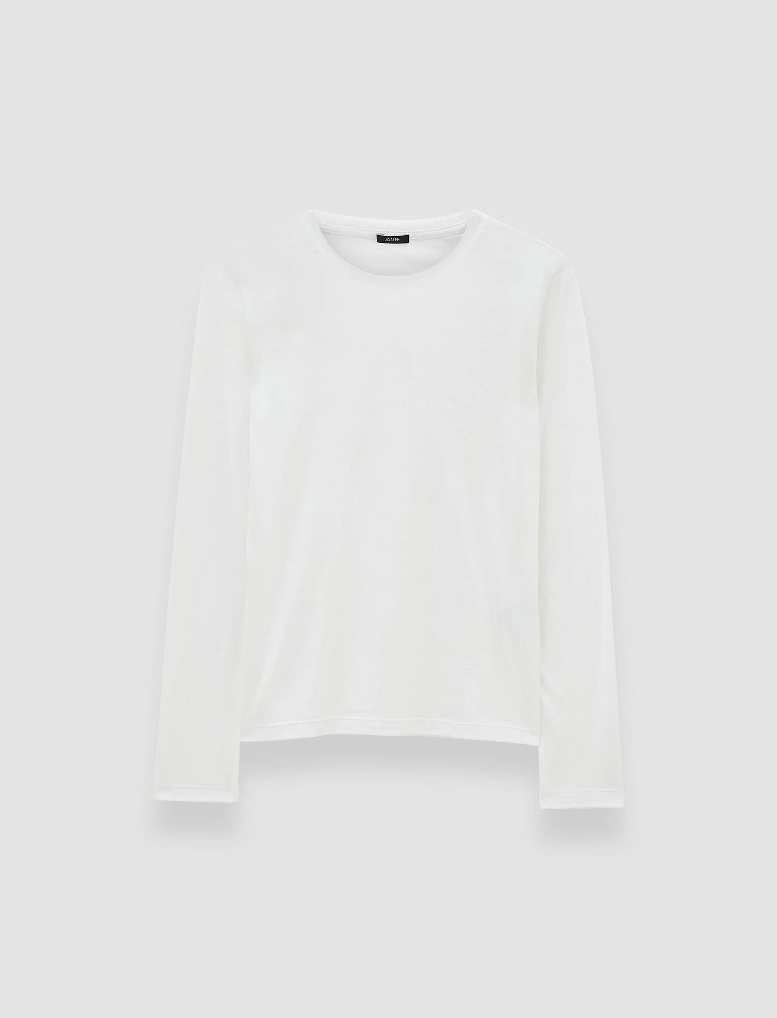 Cotton Silk Jersey Long Sleeve T-Shirt