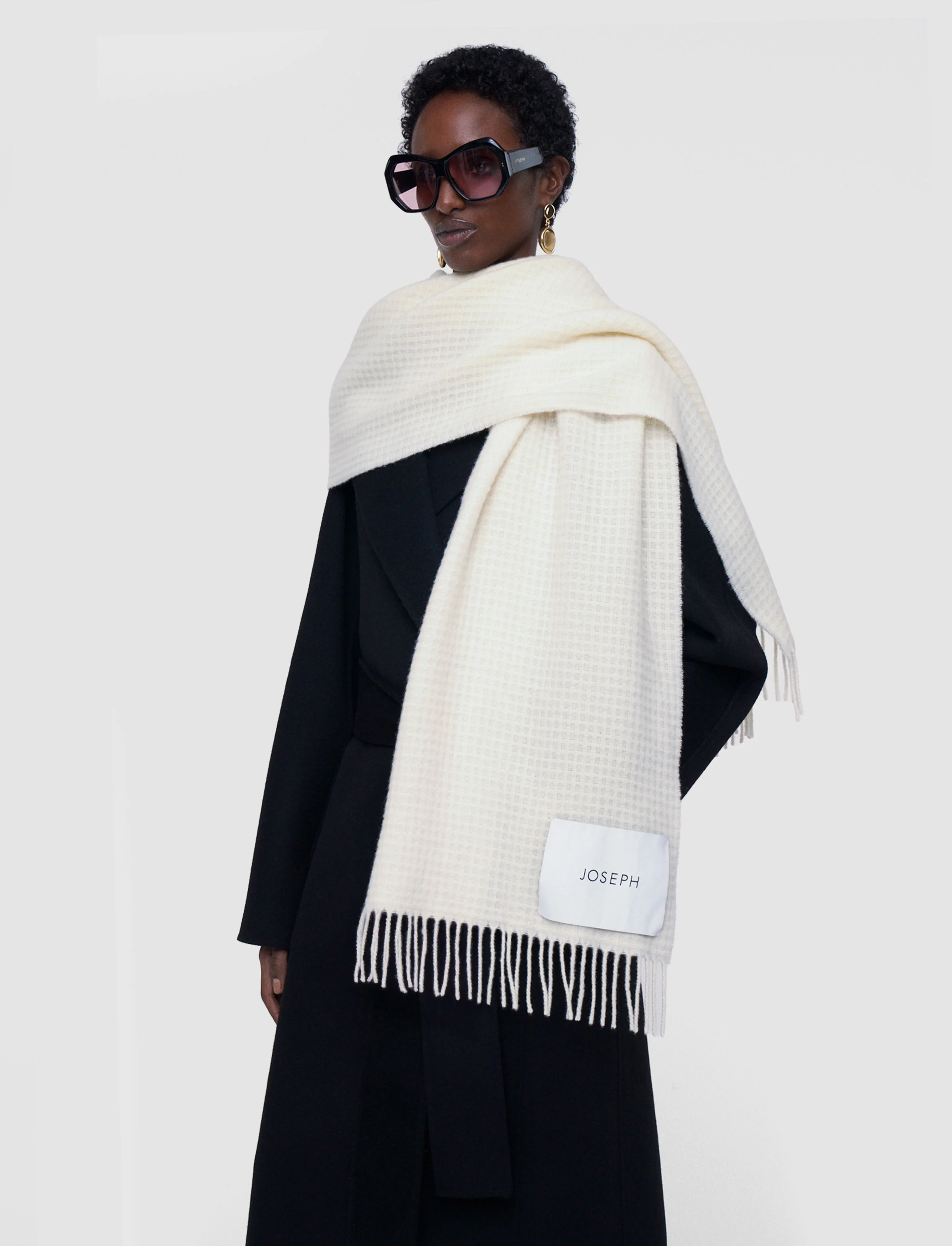 Flora Waffle Wool Scarf - Image 2