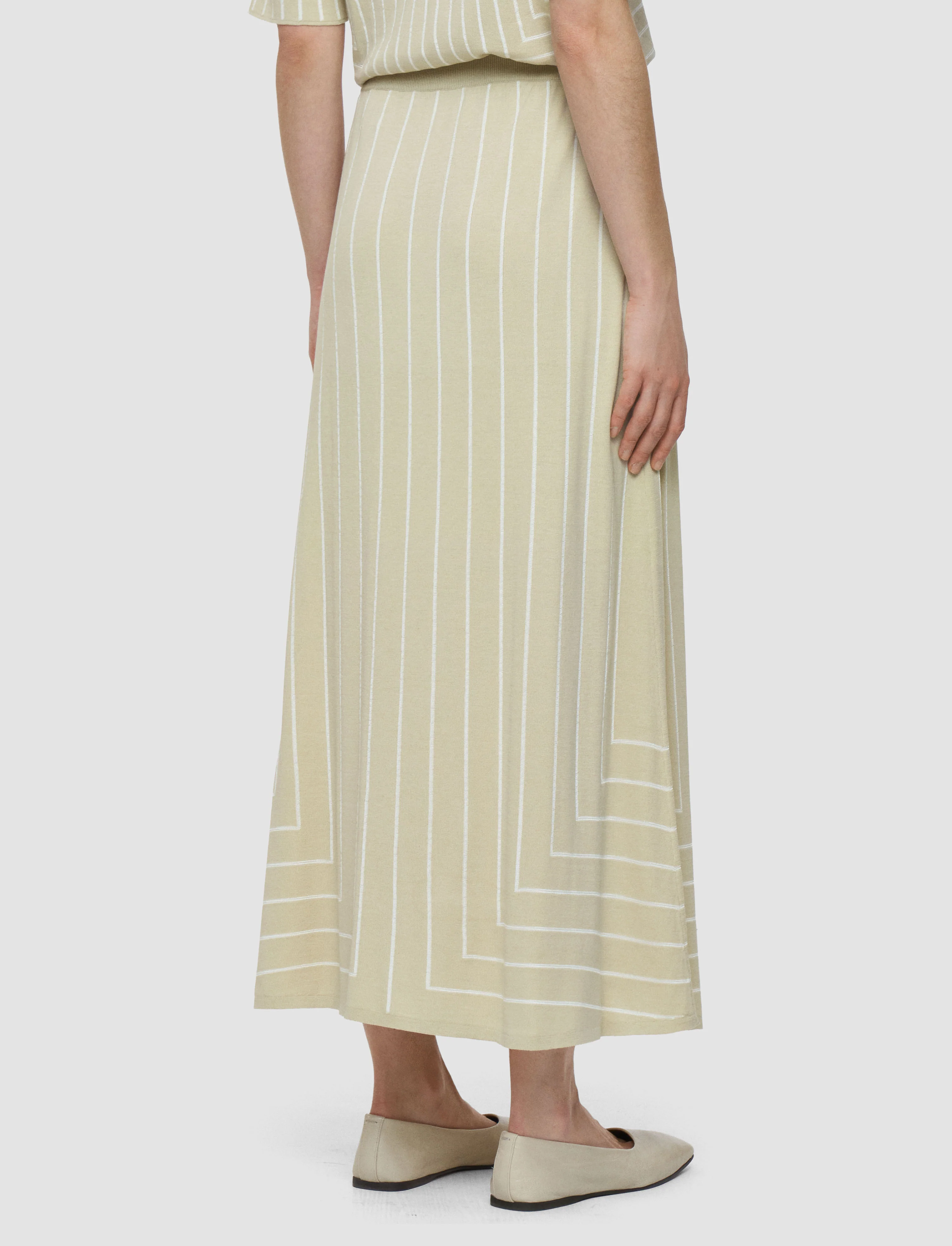 Geometric Jacquard Silk Blend Skirt - Image 3