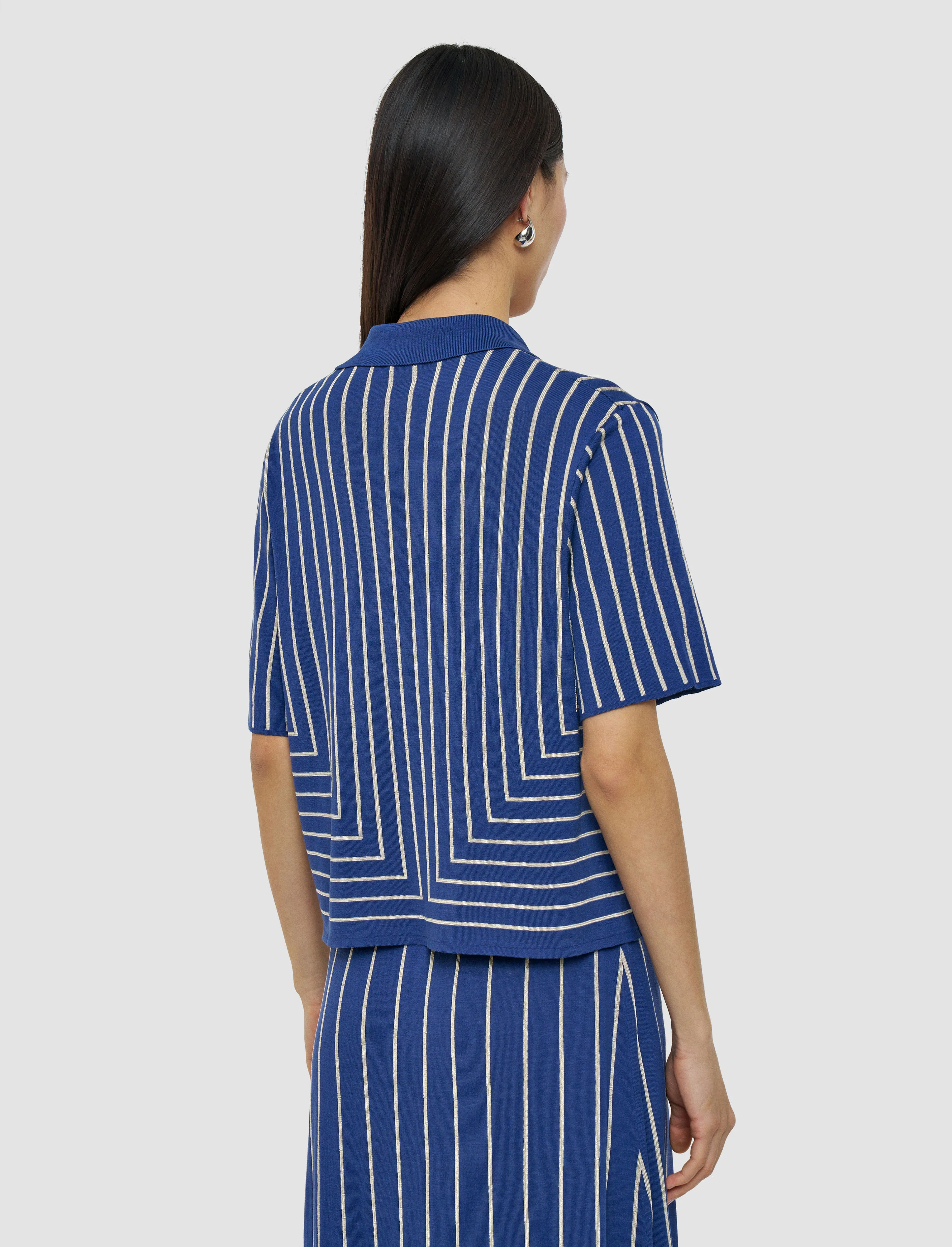 Geometric Jacquard Silk Blend Top - Image 4