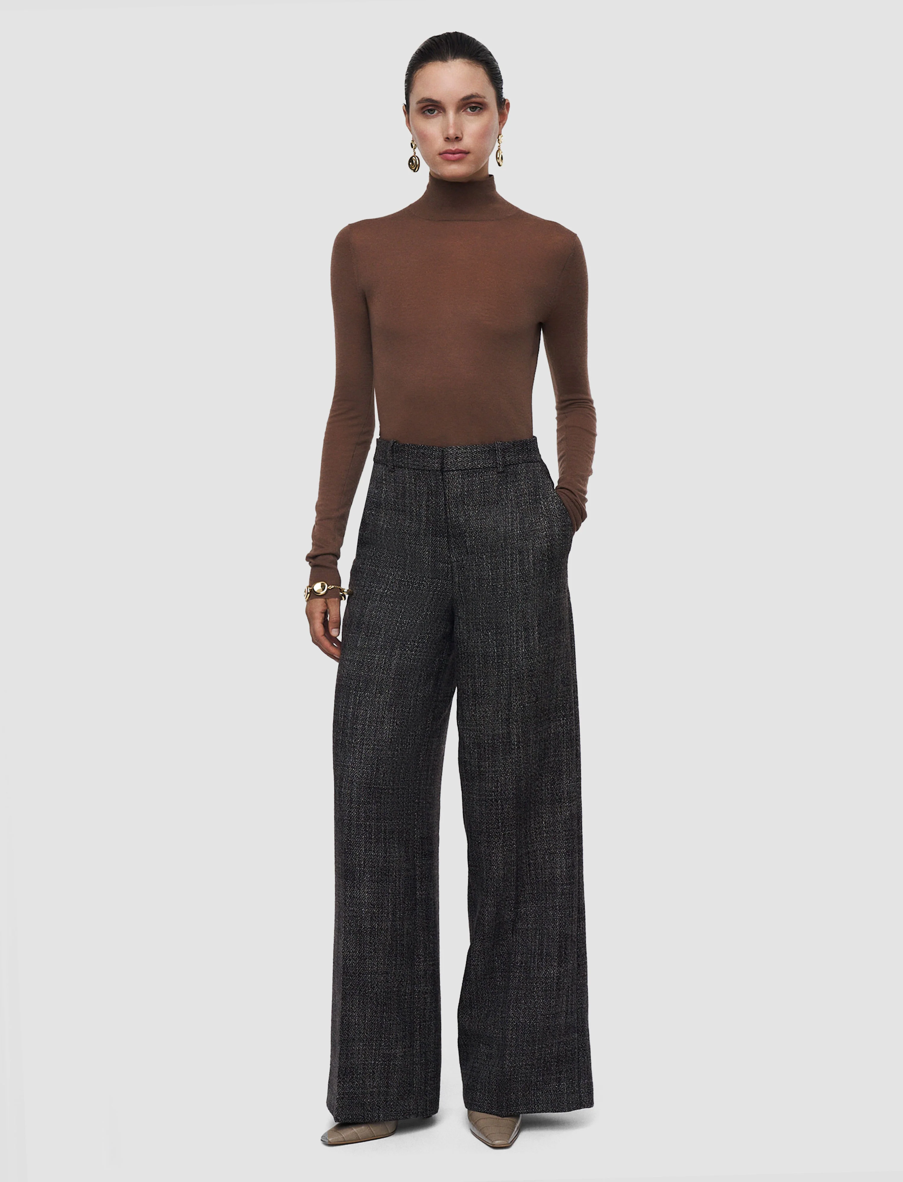 Hawley Textured Tailoring Wool Trousers - Image 2