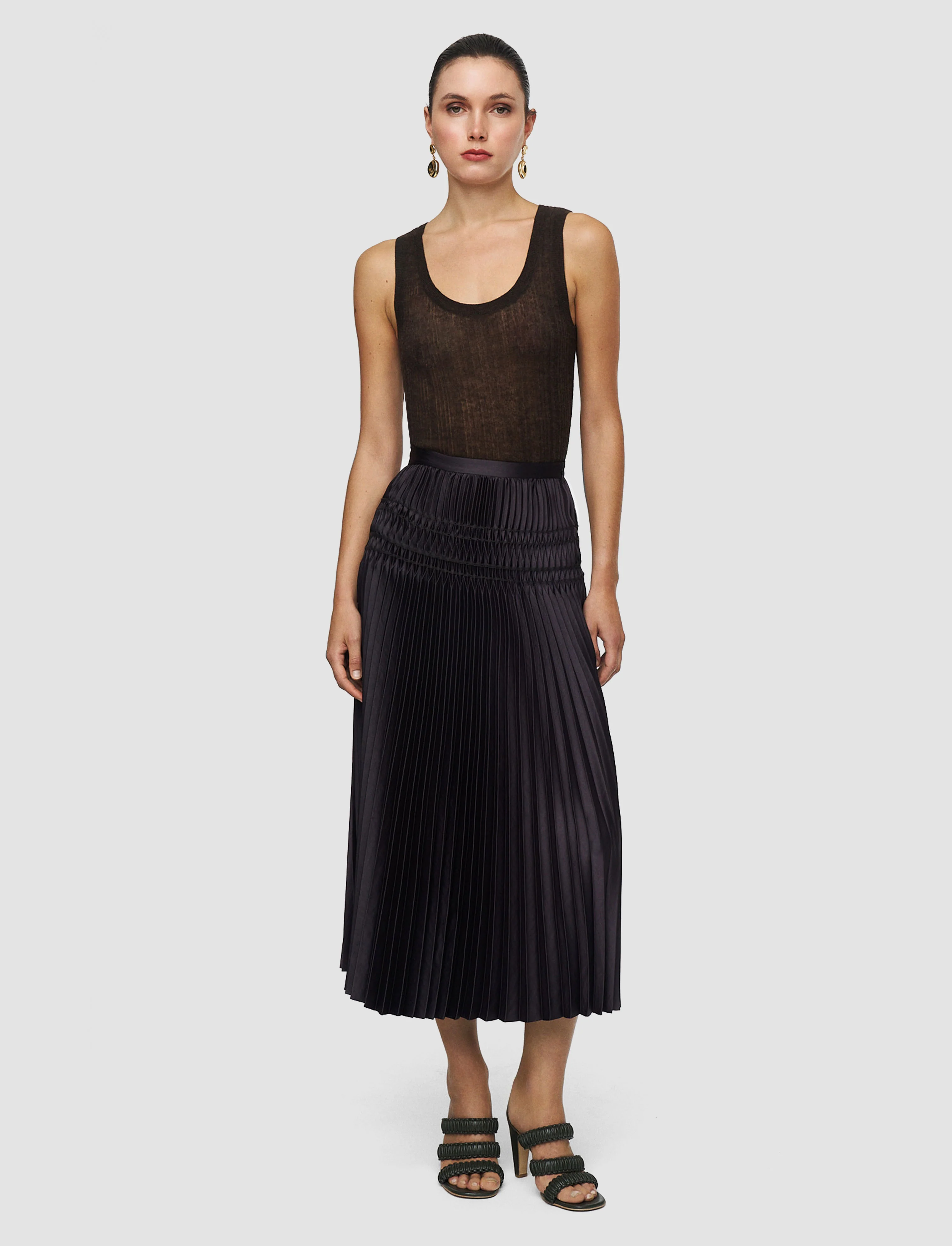 Hayes Pleated Woven Skirt - Image 2