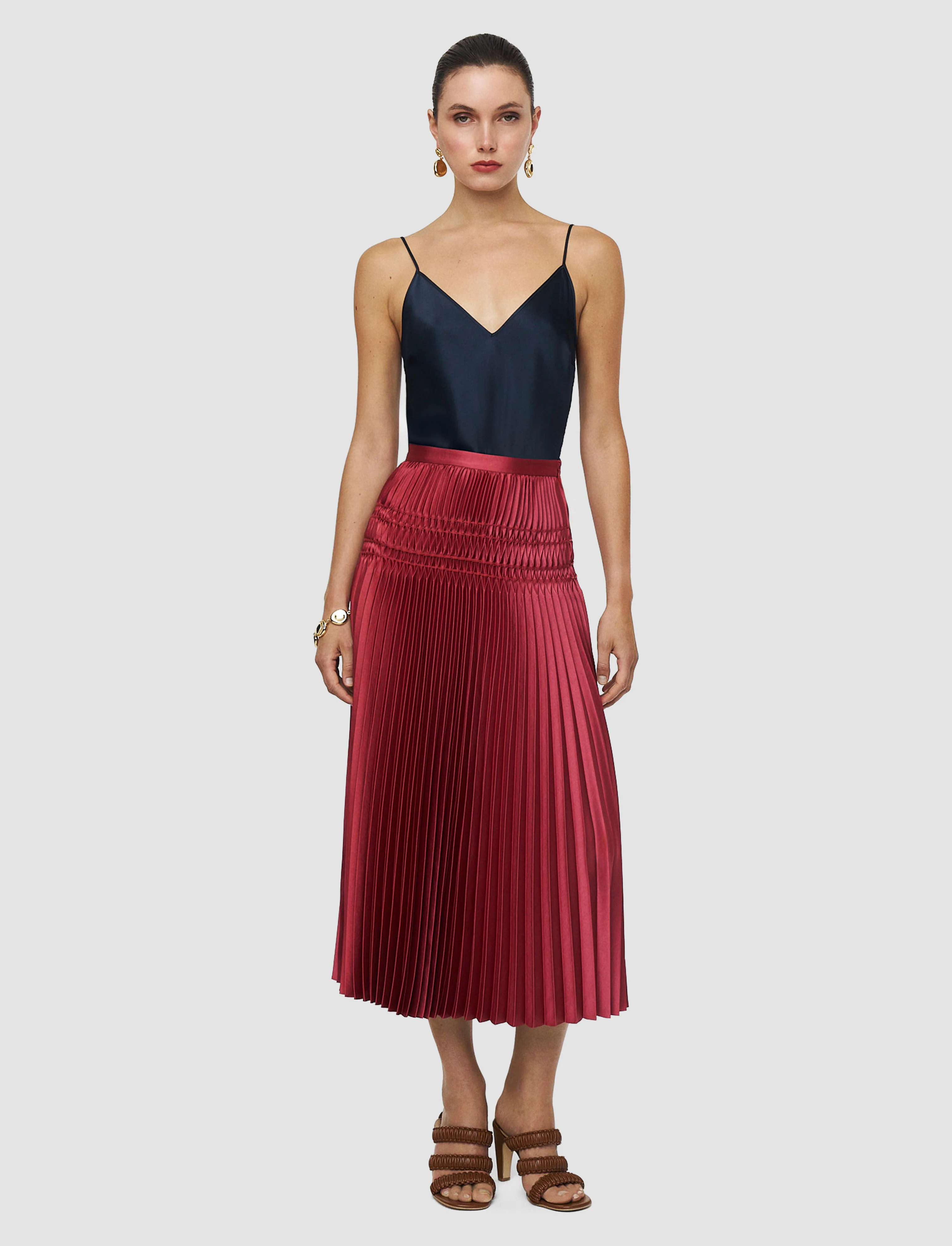 Hayes Pleated Woven Skirt - Image 2