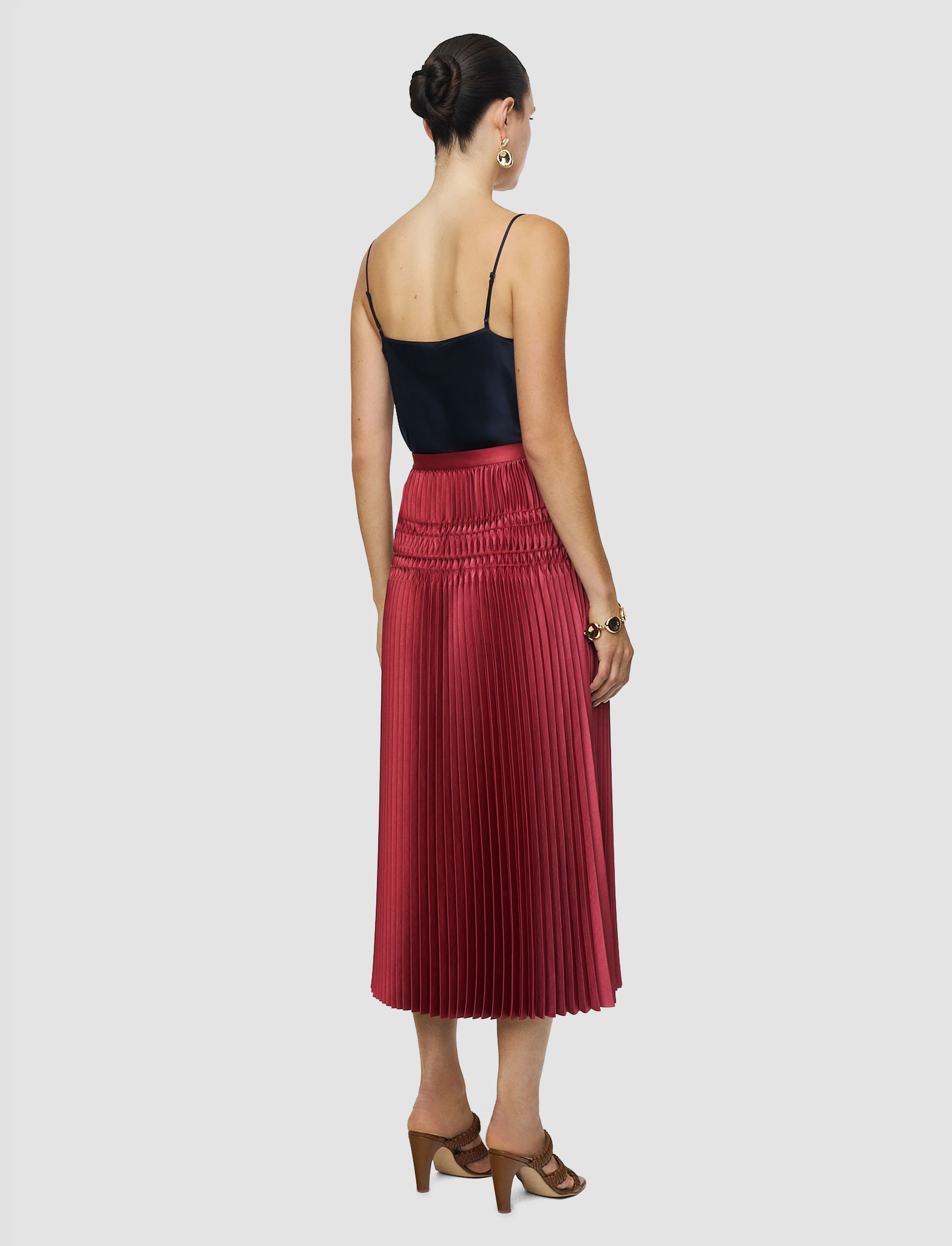 Hayes Pleated Woven Skirt - Image 3