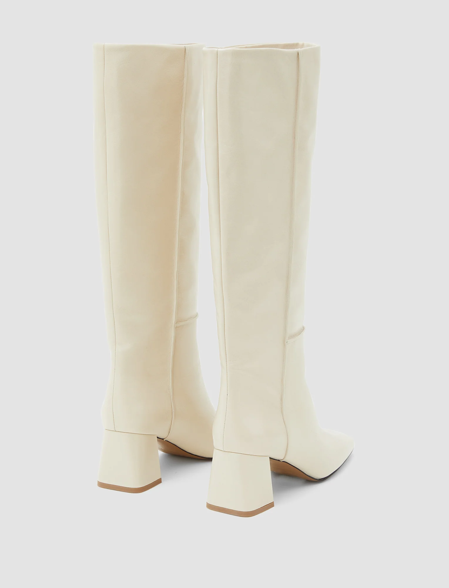 Heeled Knee High Patent Leather Boots - Image 3