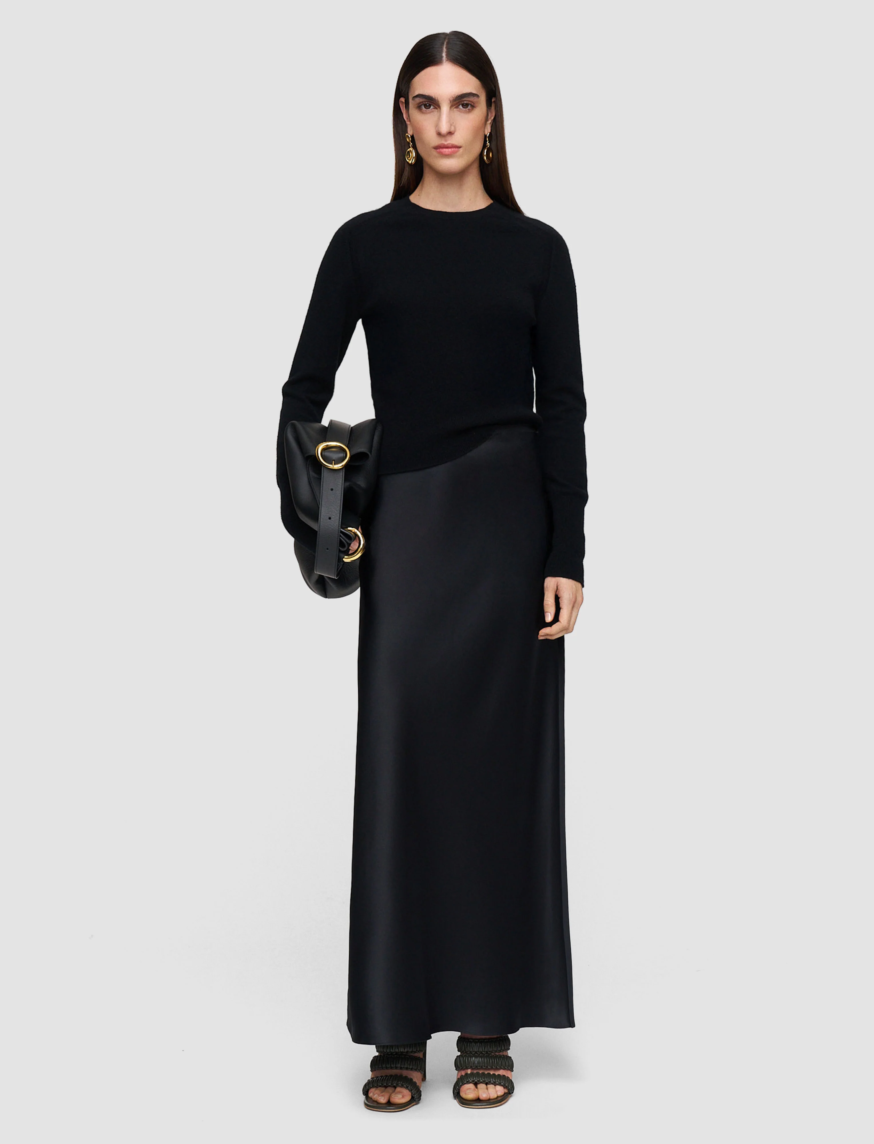 Isaak Long Silk Satin Skirt - Image 2