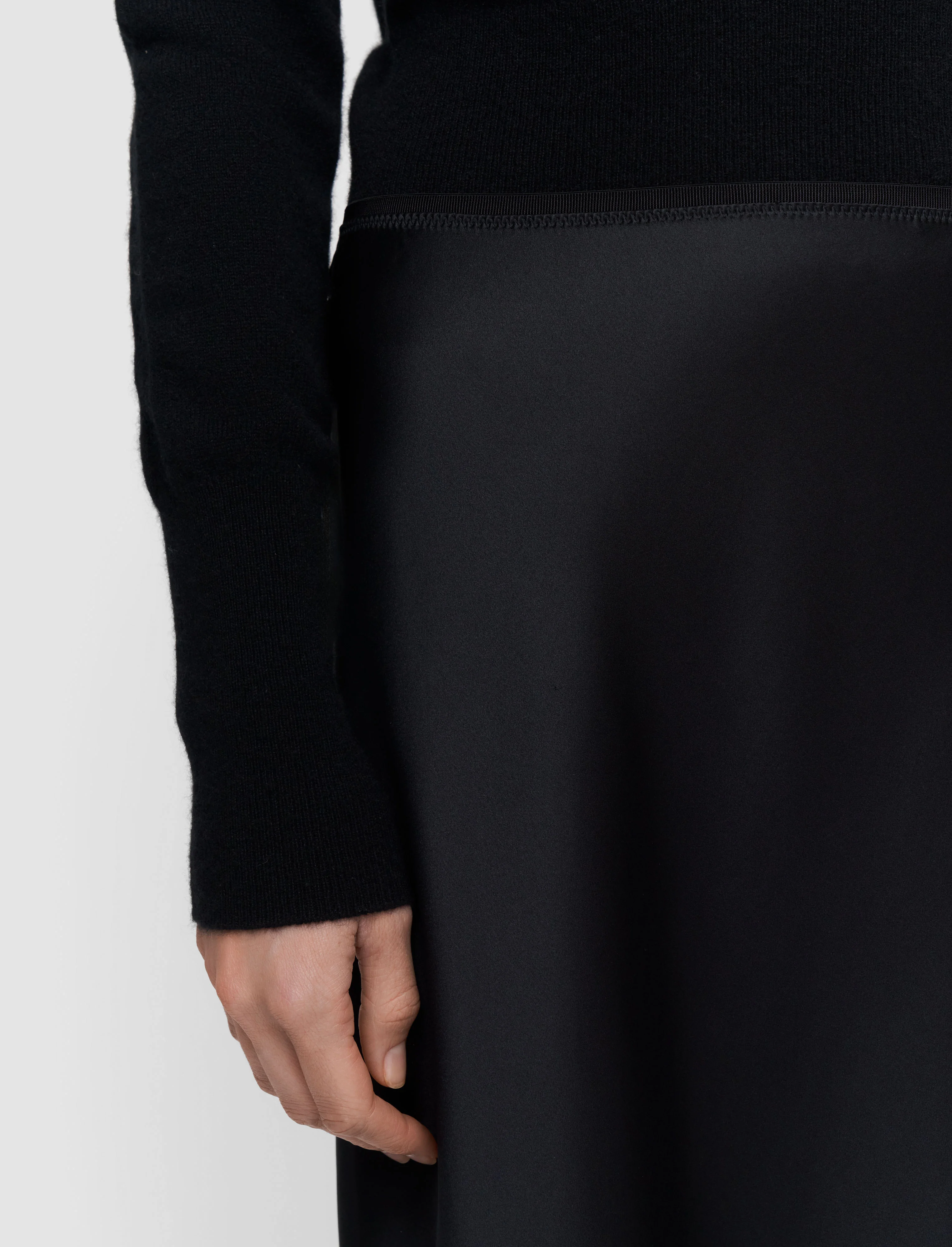 Isaak Long Silk Satin Skirt - Image 4