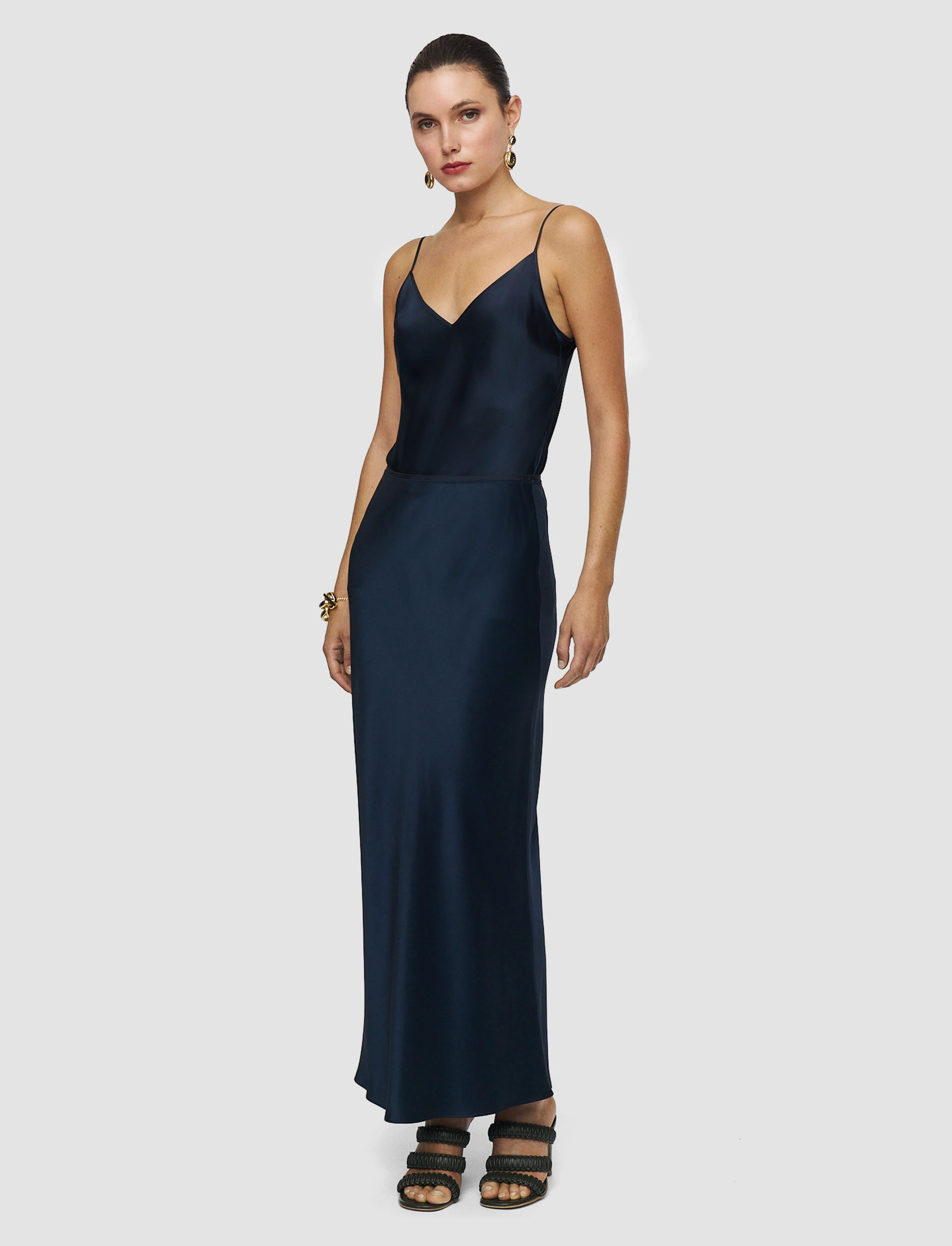 Isaak Long Silk Satin Skirt - Image 2