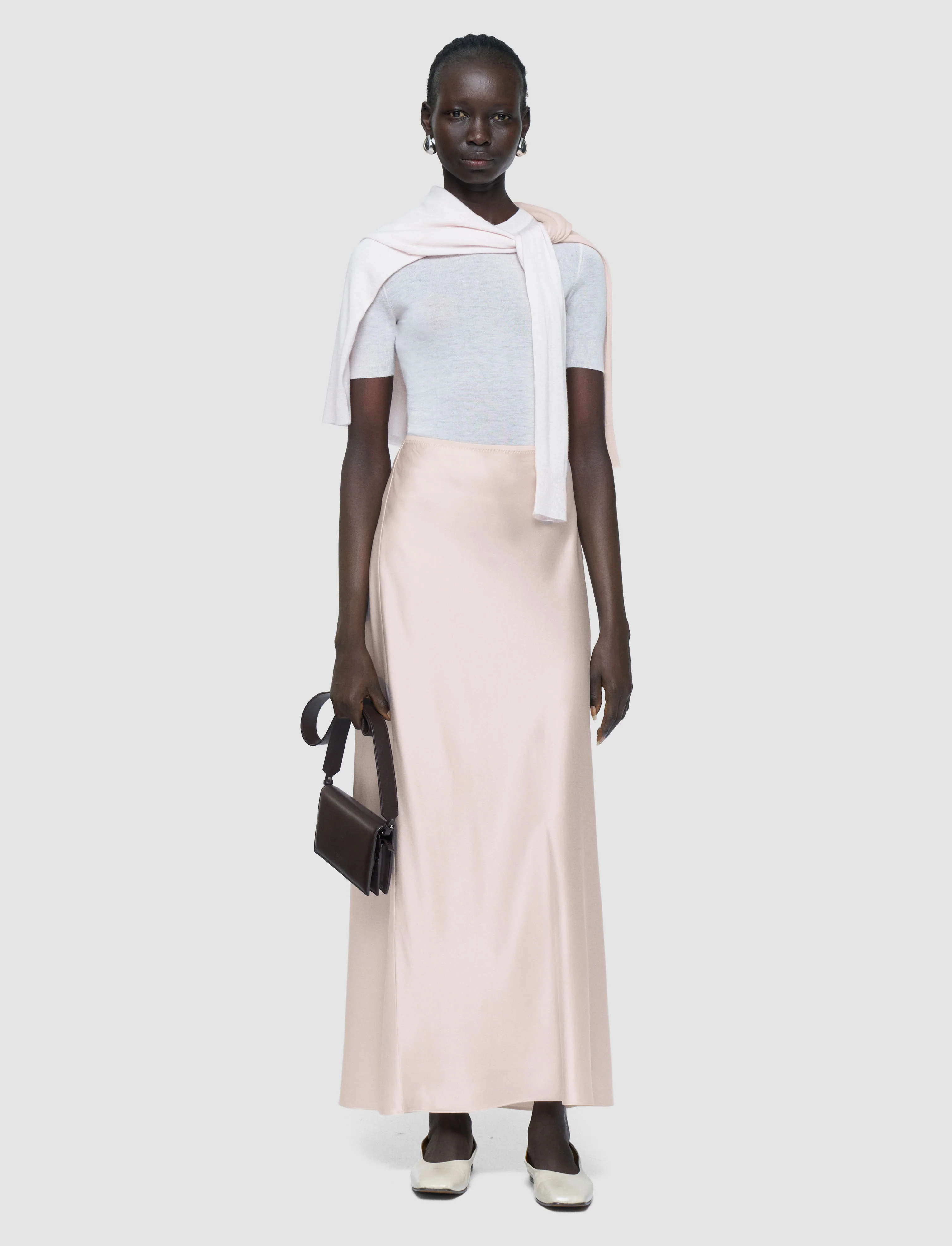 Isaak Long Silk Satin Skirt - Image 2