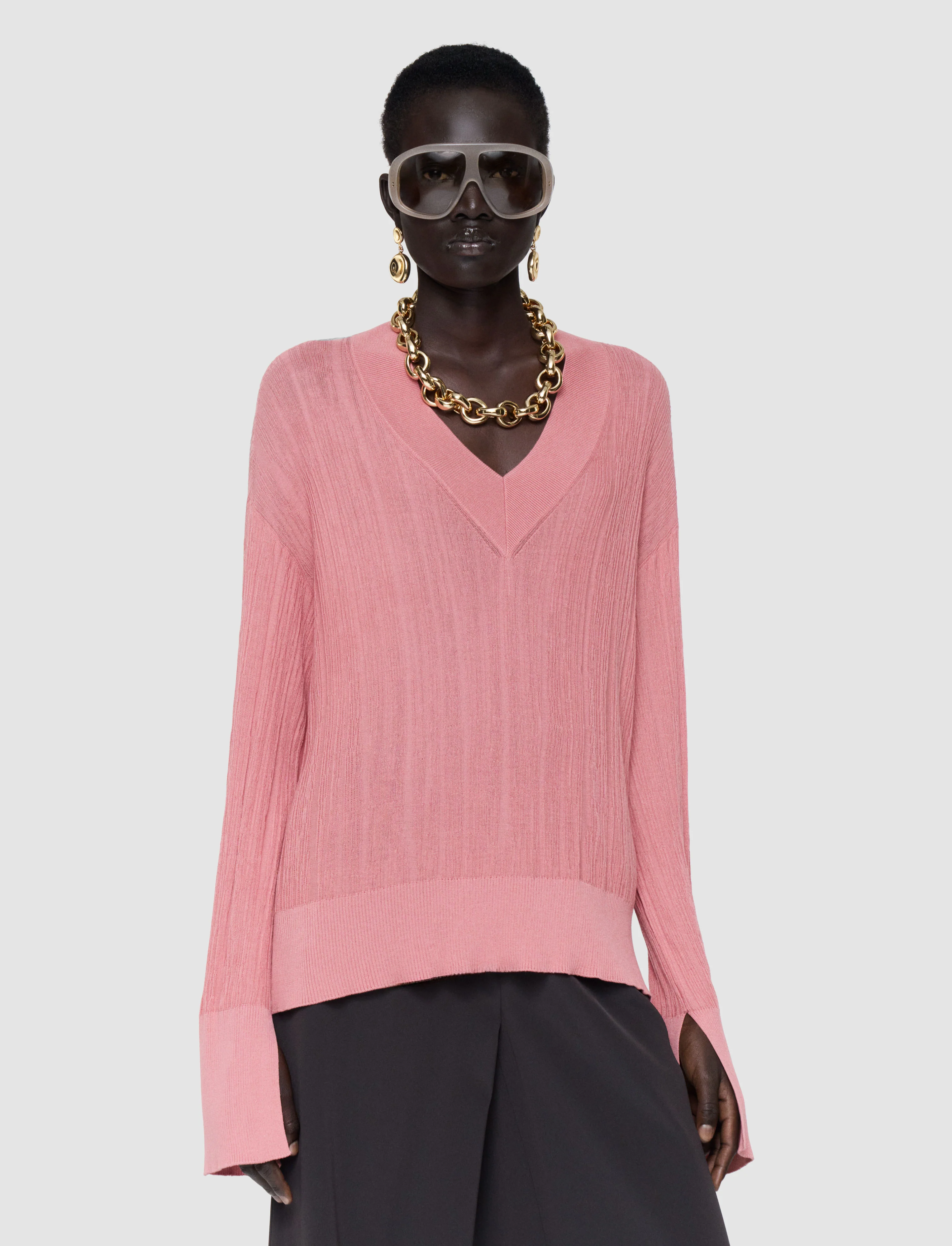 Jardin Silk Cotton Rib Jumper - Image 3