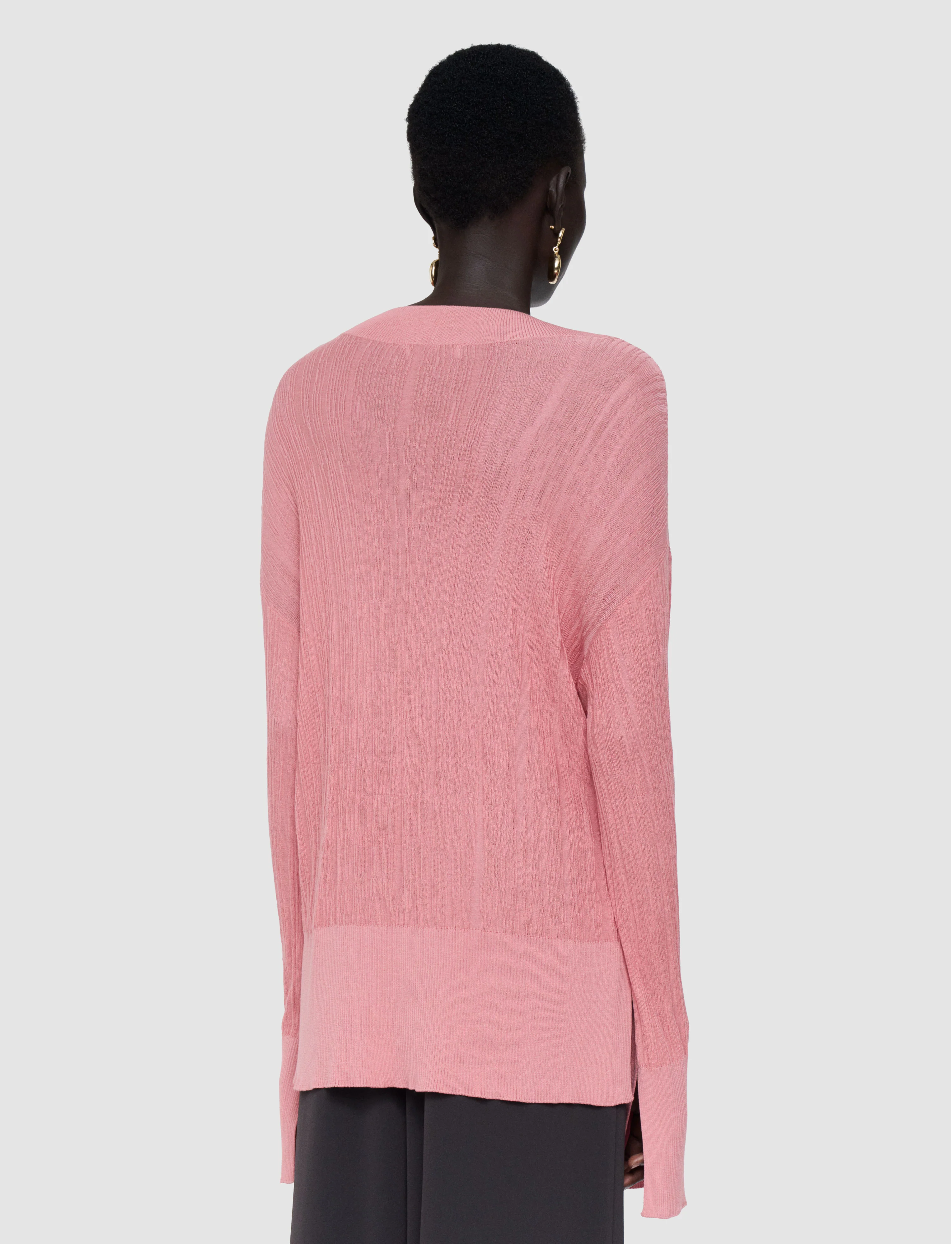Jardin Silk Cotton Rib Jumper - Image 4