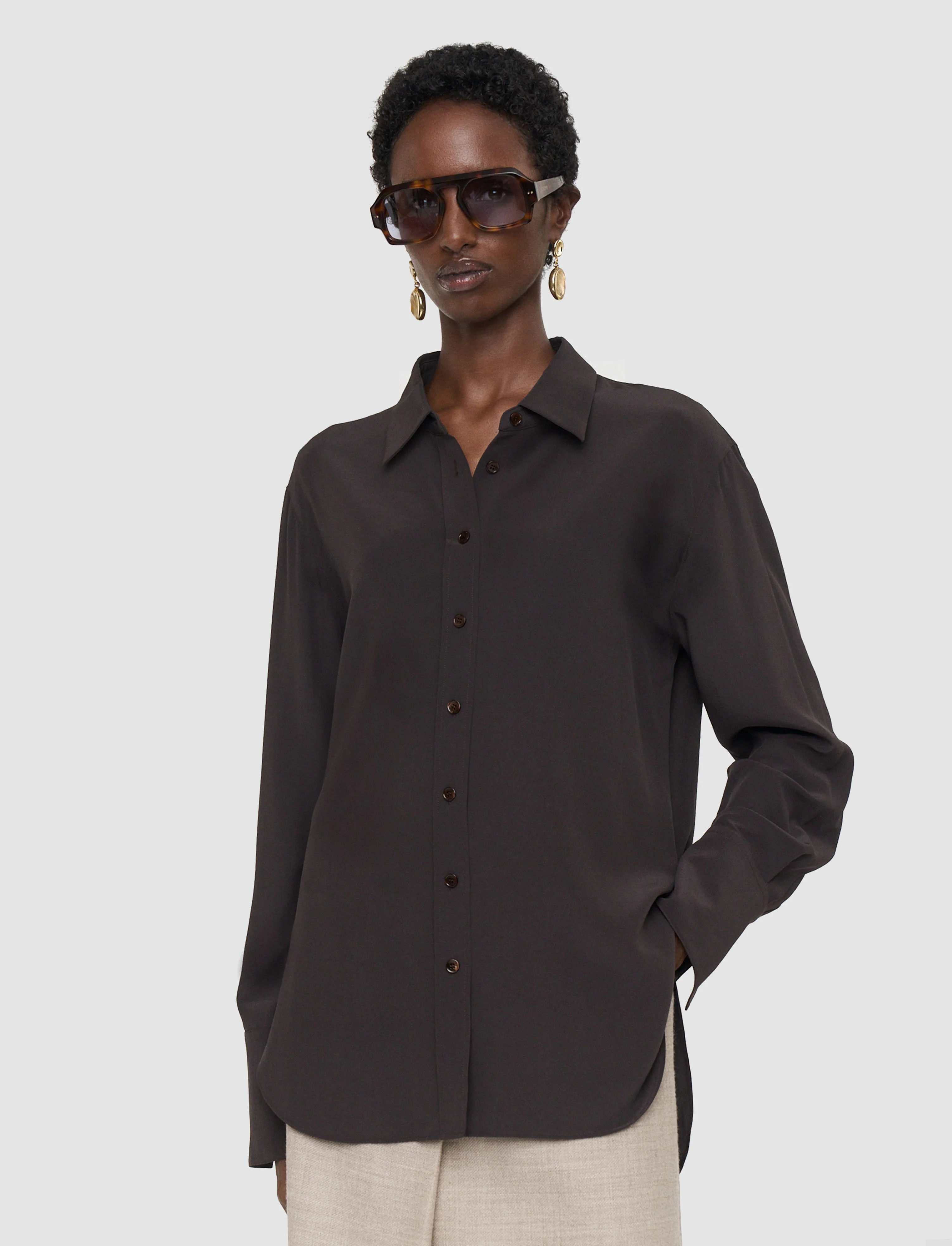 Joe Crepe de Chine Silk Blouse - Image 3