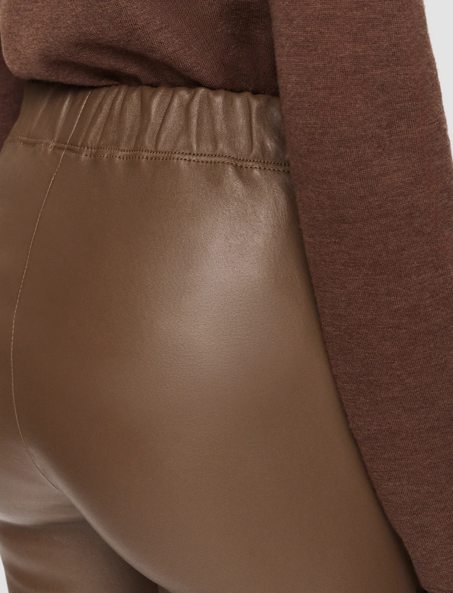 Leather Stretch Leggings - Image 4