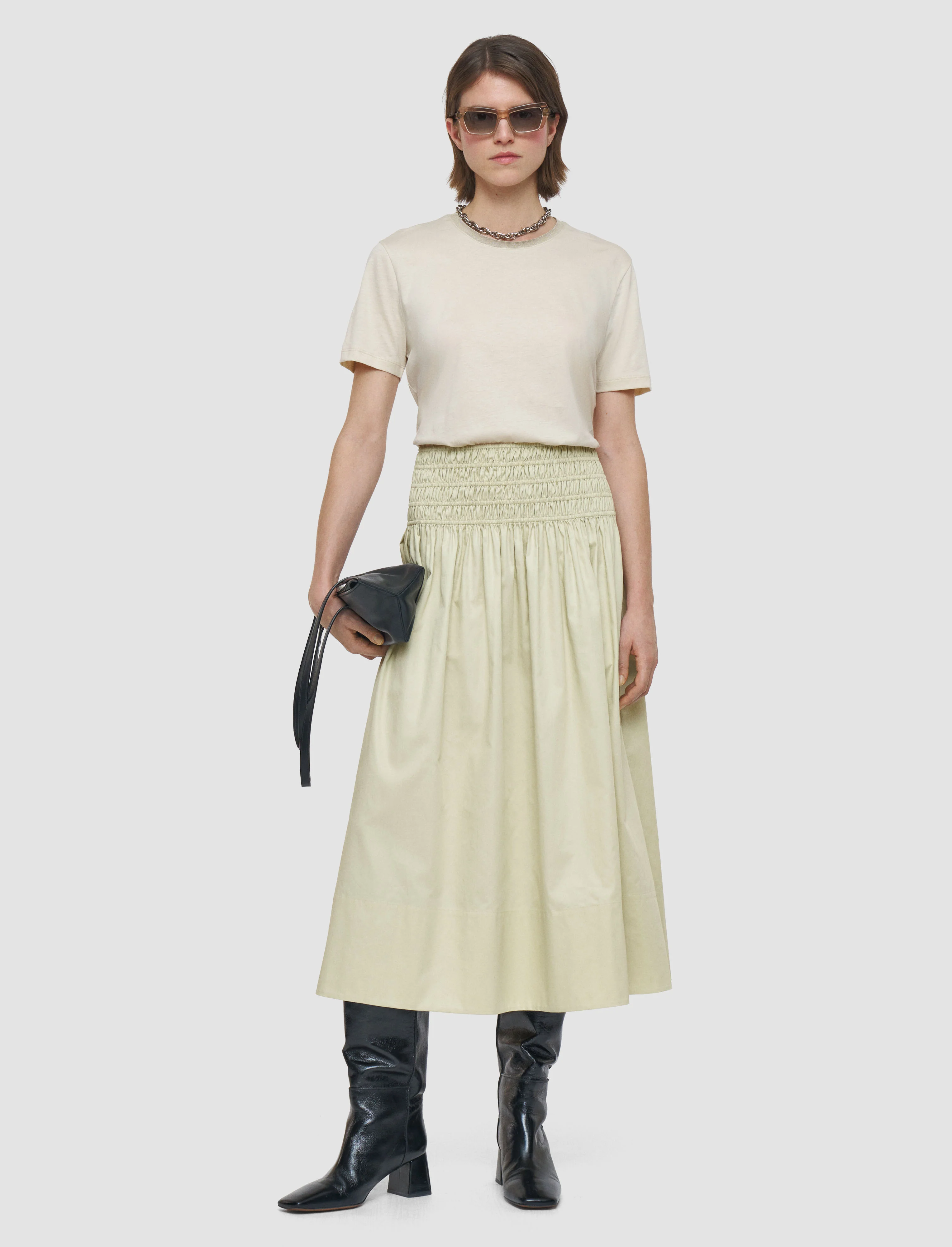 Leonie Cotton Sateen Skirt - Image 2