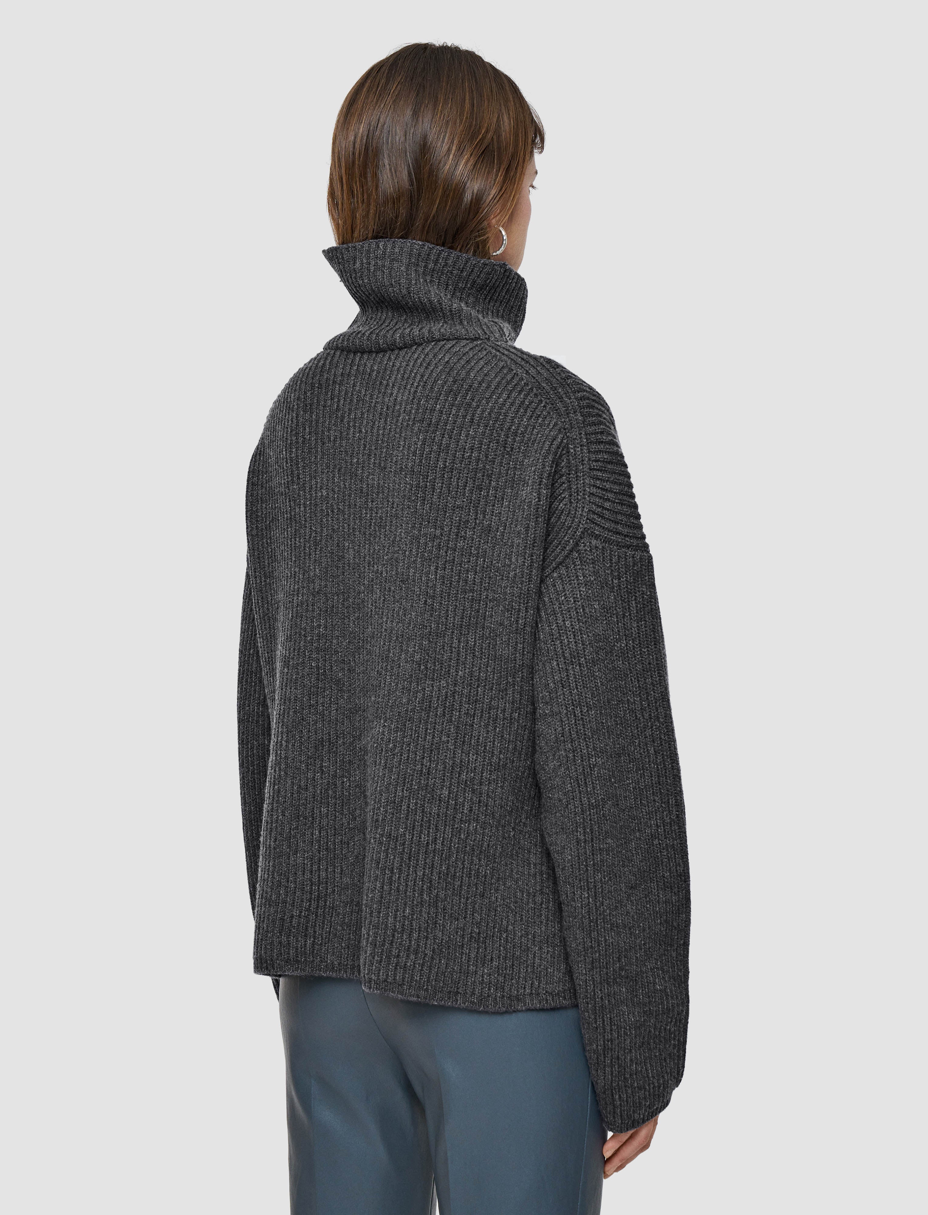 Light Cardigan Stitch High Neck Jumper - Image 4