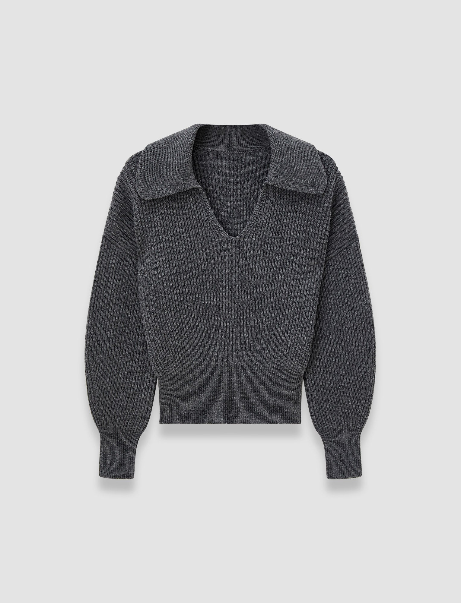 Light Cardigan Stitch Open Neck Jumper