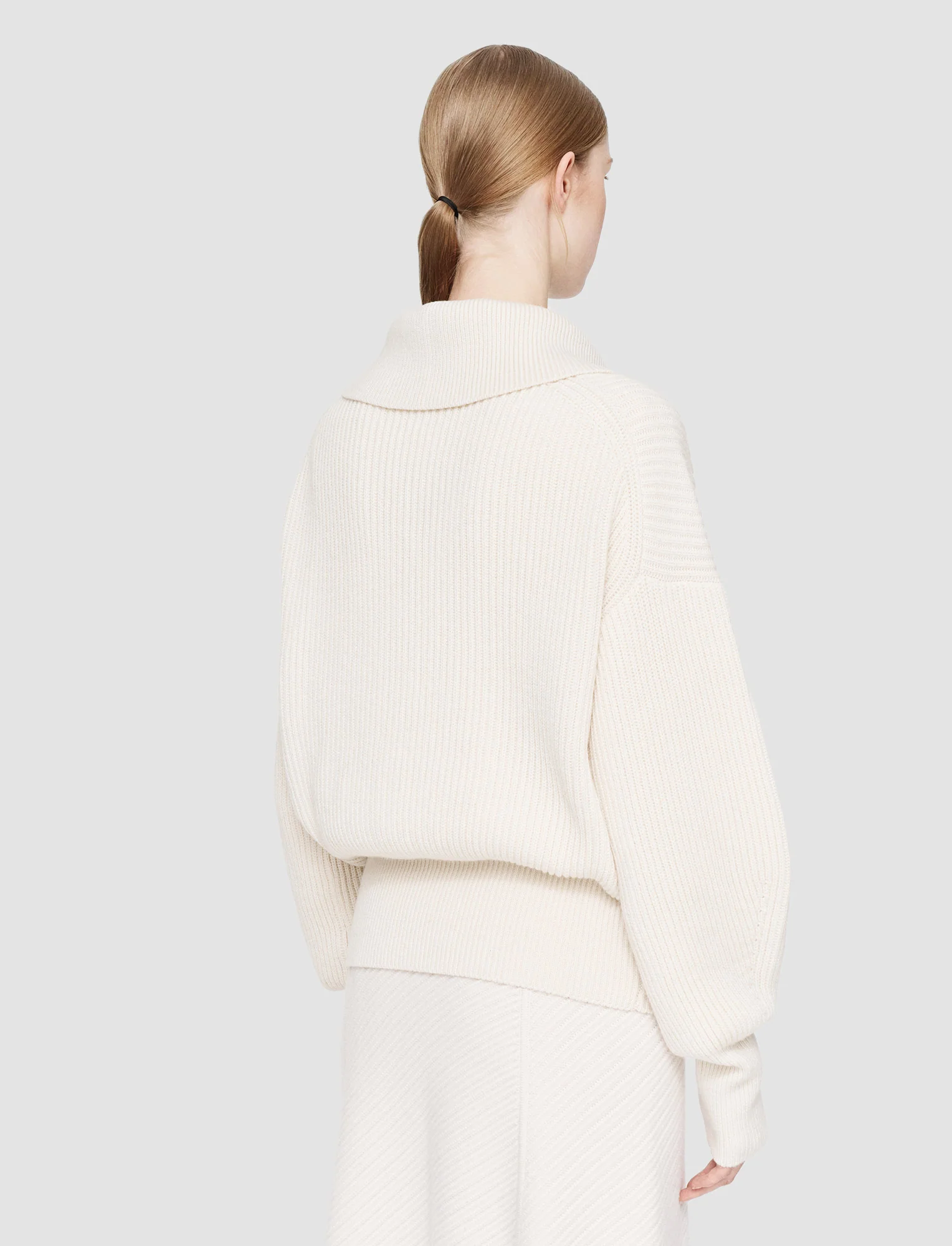 Light Cardigan Stitch Open Neck Jumper - Image 3