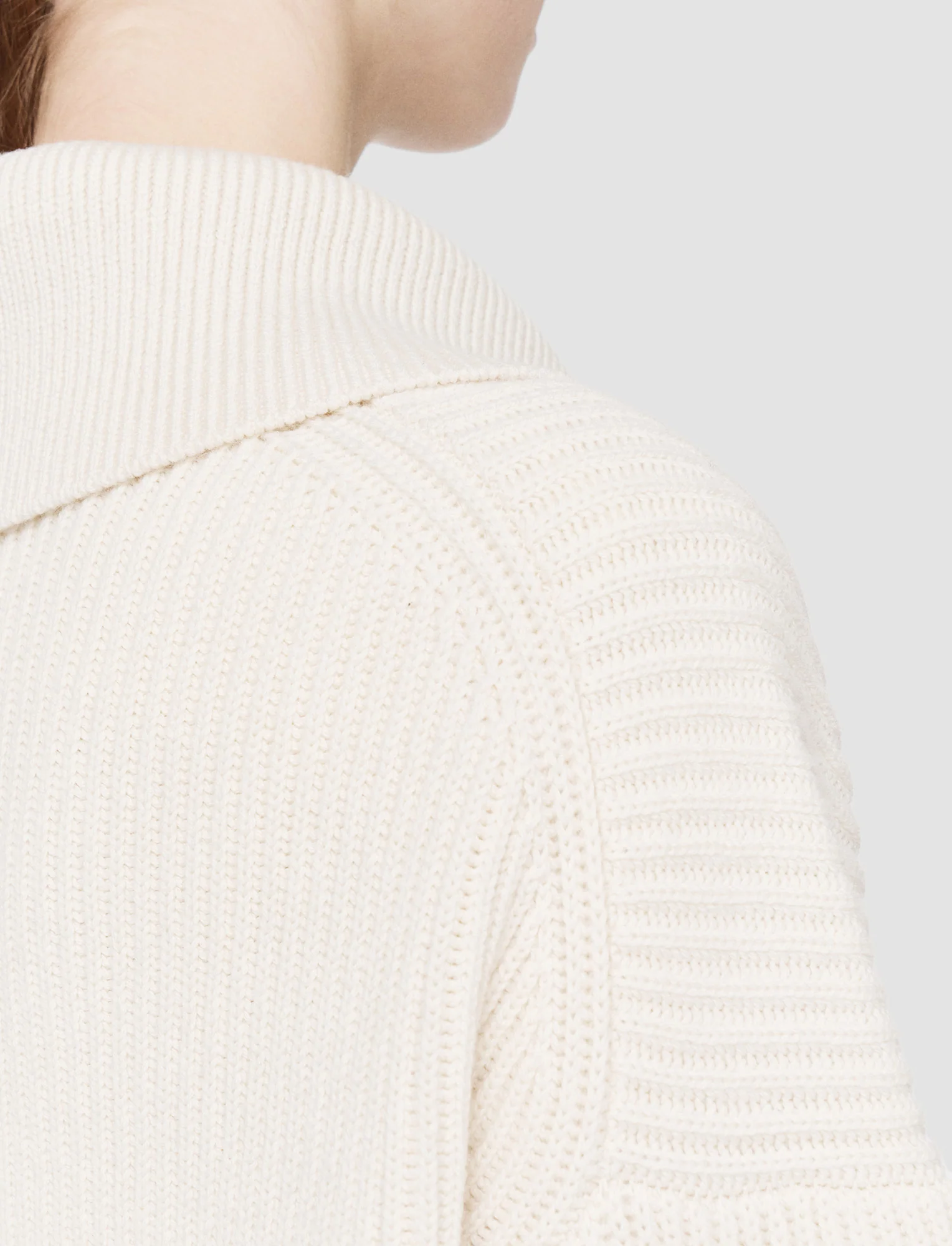 Light Cardigan Stitch Open Neck Jumper - Image 5