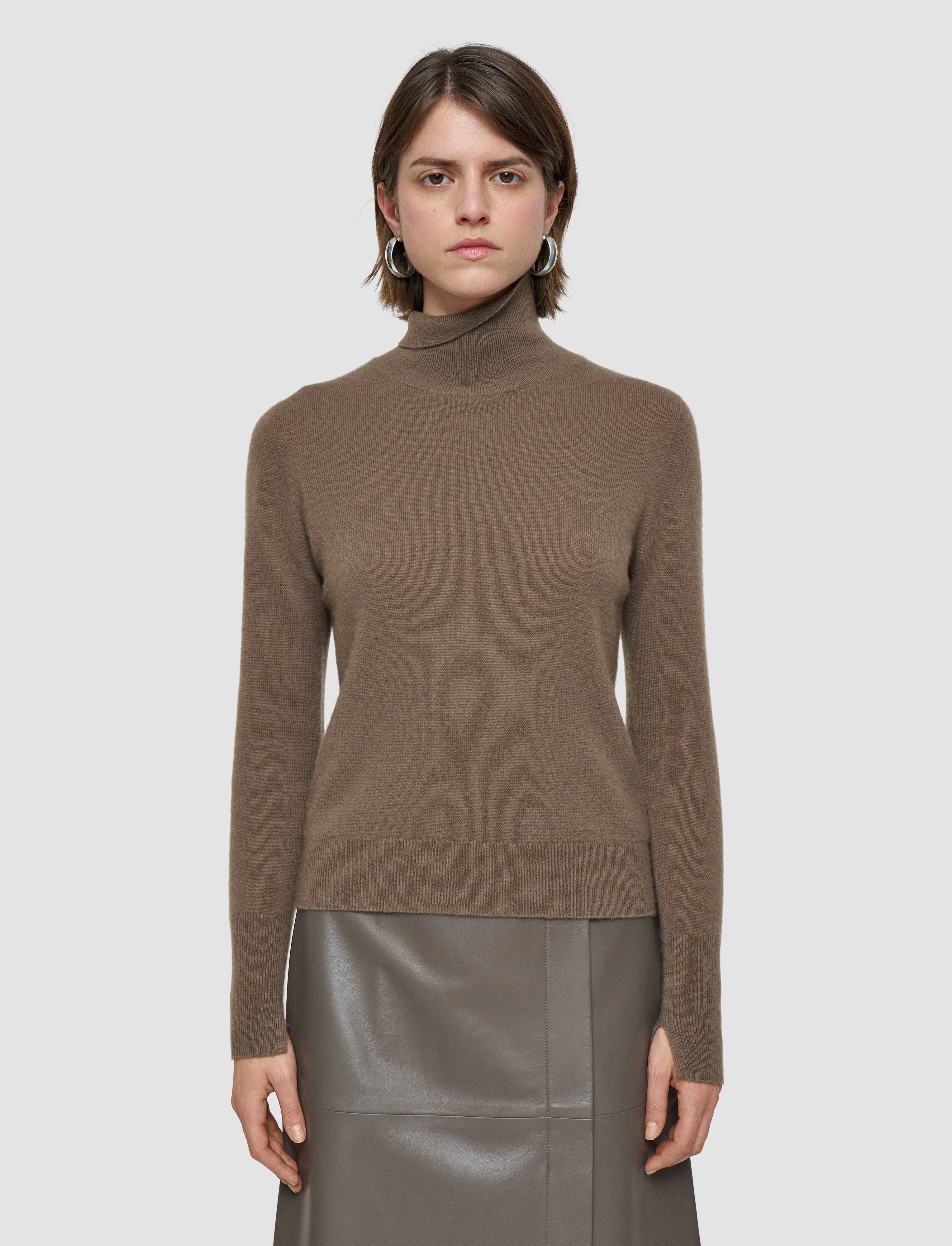 Light Pure Cashmere High Neck Jumper - Image 3