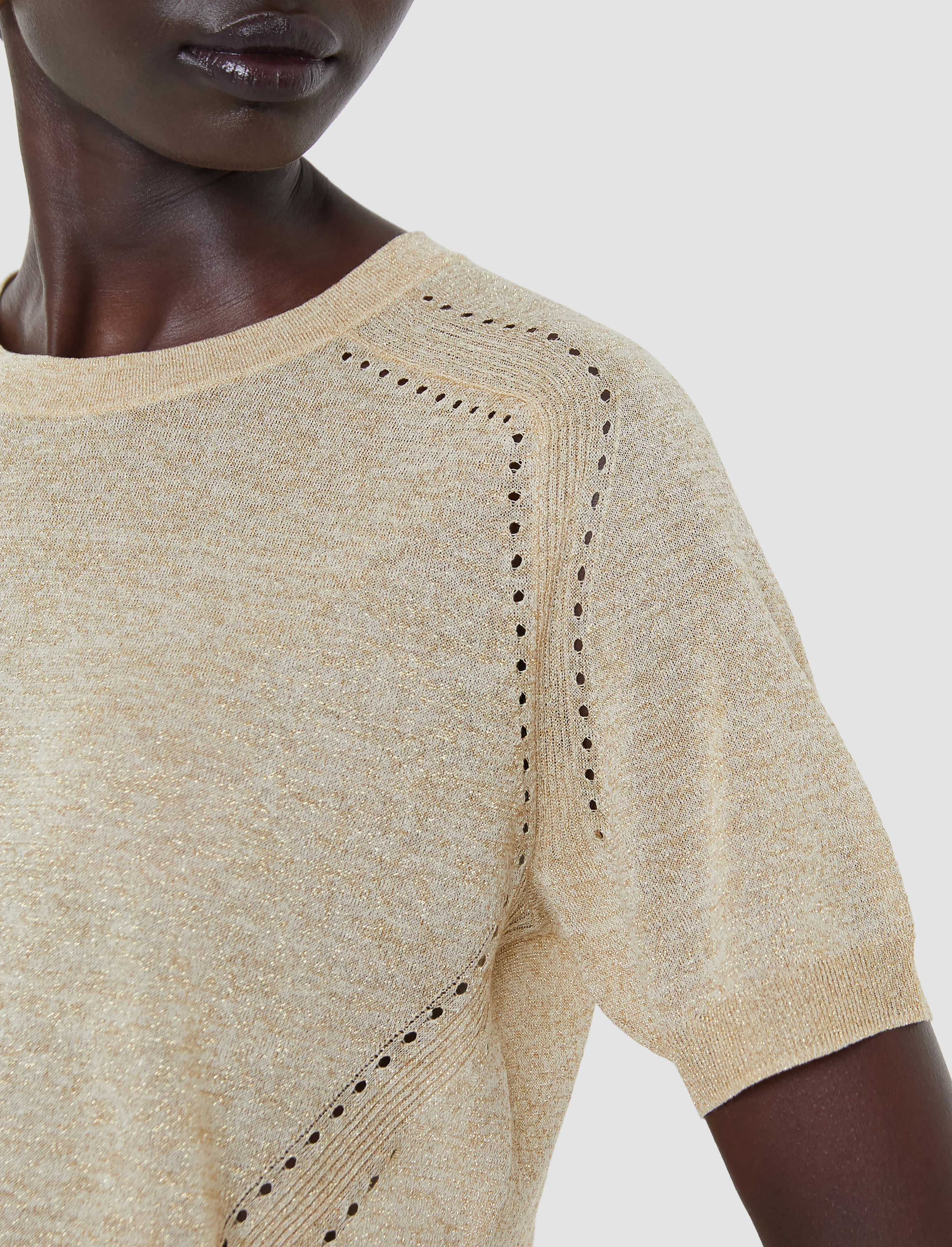 Lille Lurex Knit Top - Image 4