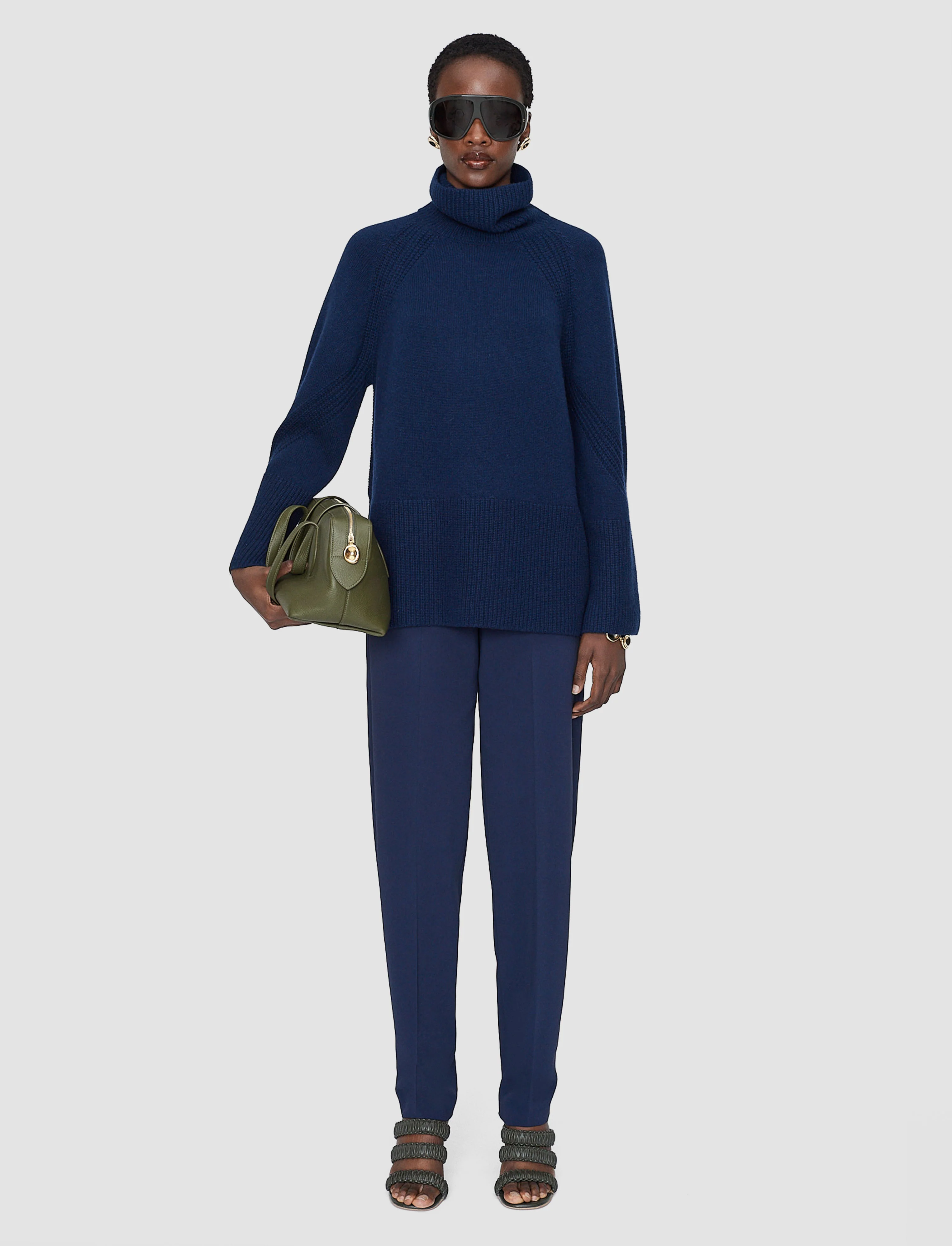 Loftus Pure Cashmere High Neck Jumper - Image 2