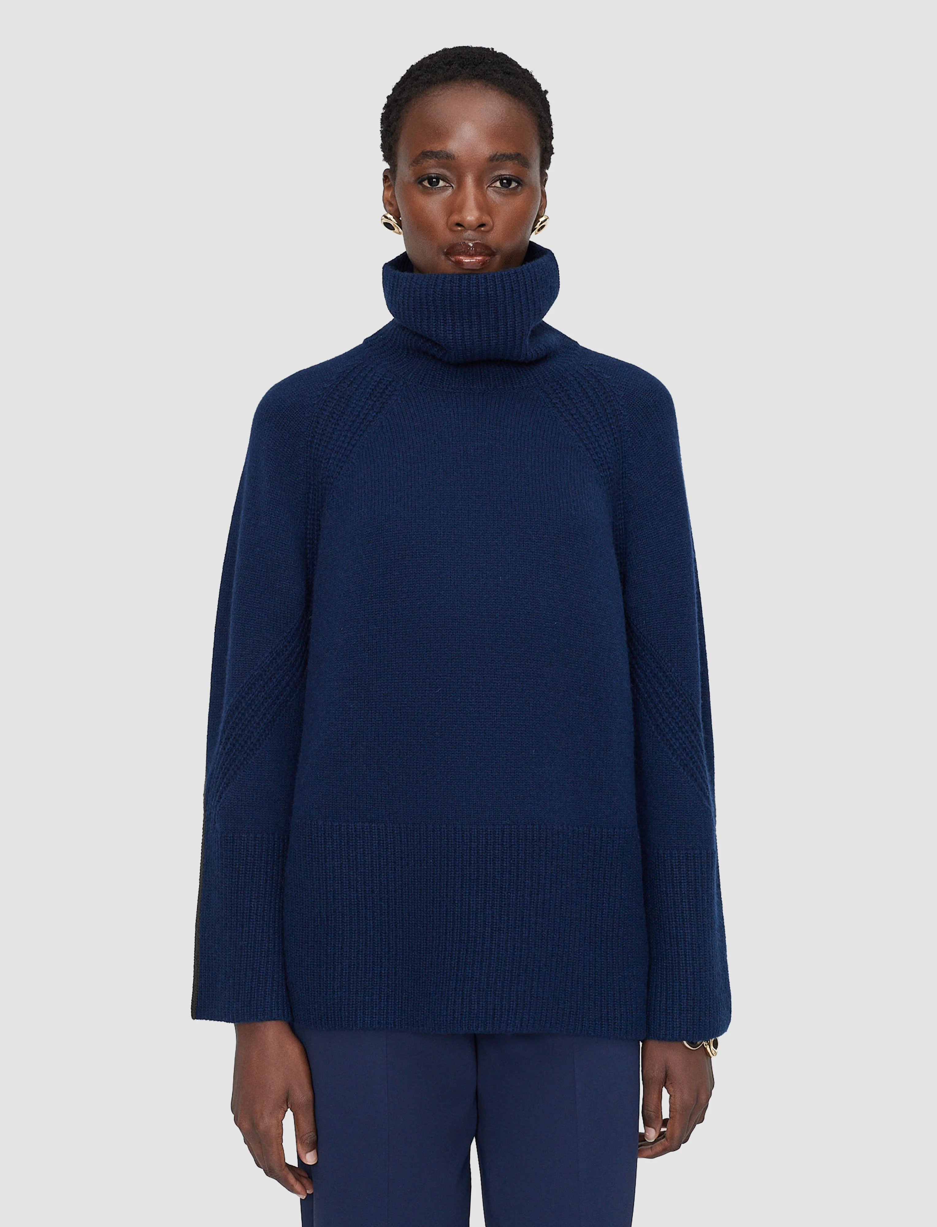 Loftus Pure Cashmere High Neck Jumper - Image 3