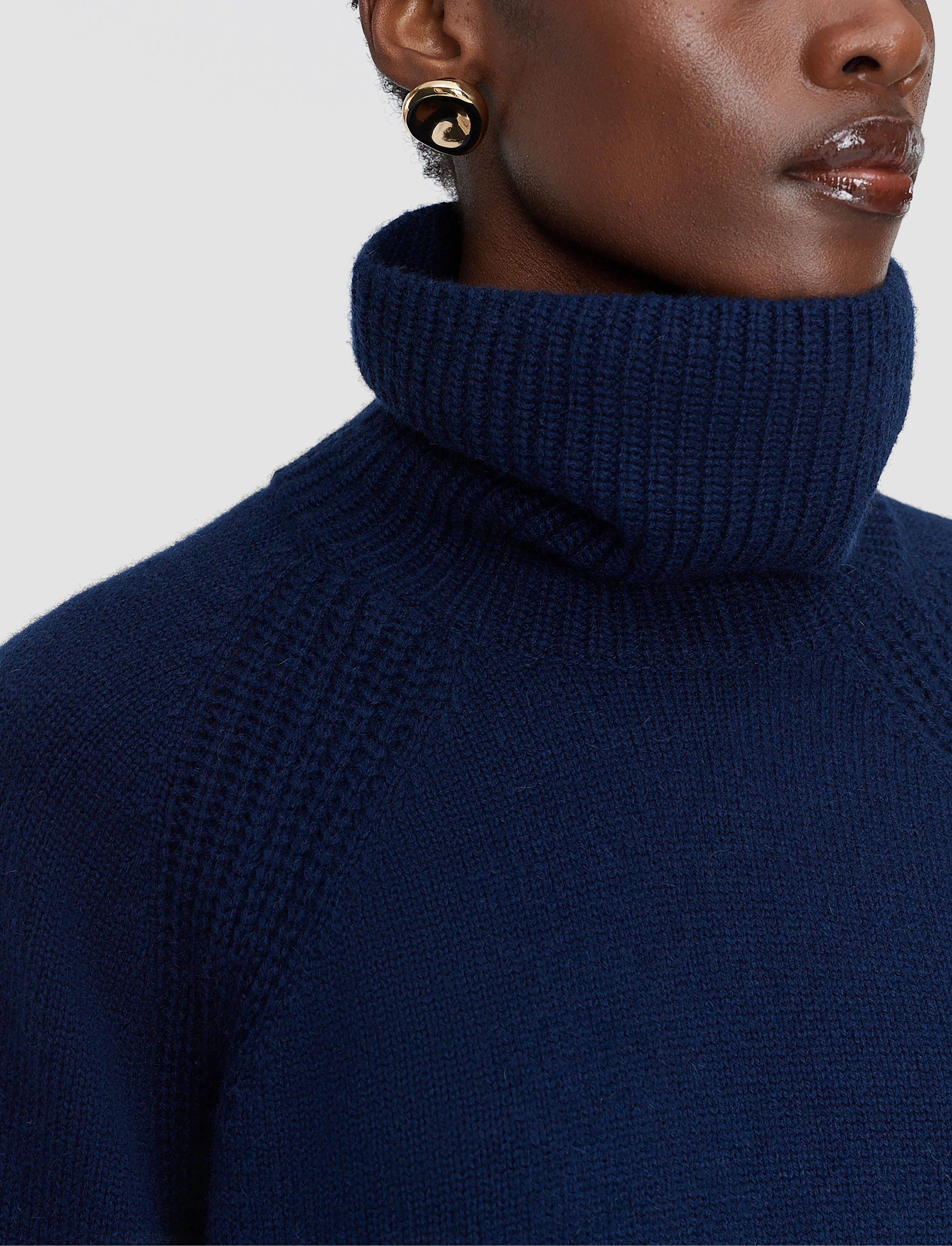 Loftus Pure Cashmere High Neck Jumper - Image 5