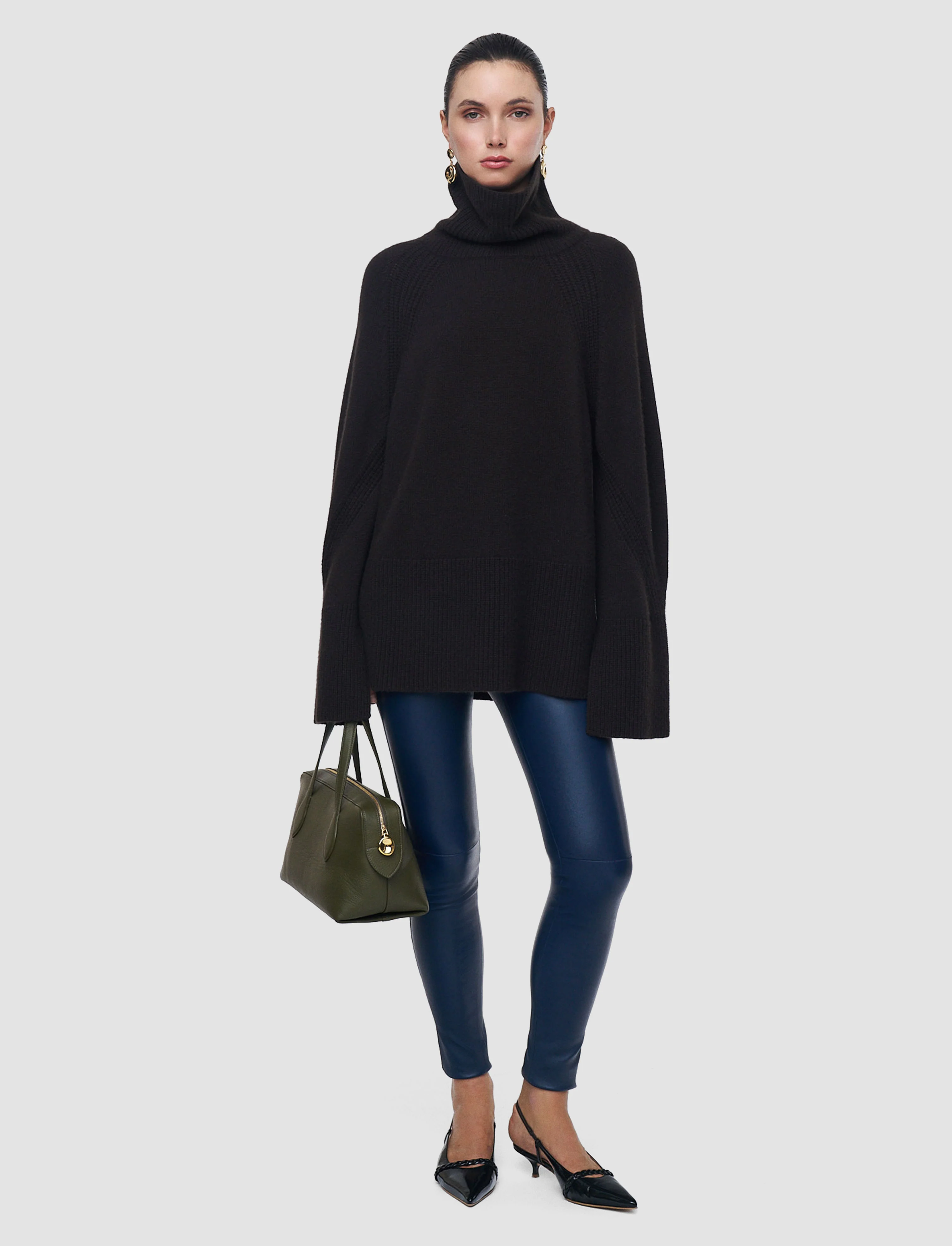 Loftus Pure Cashmere High Neck Jumper - Image 2