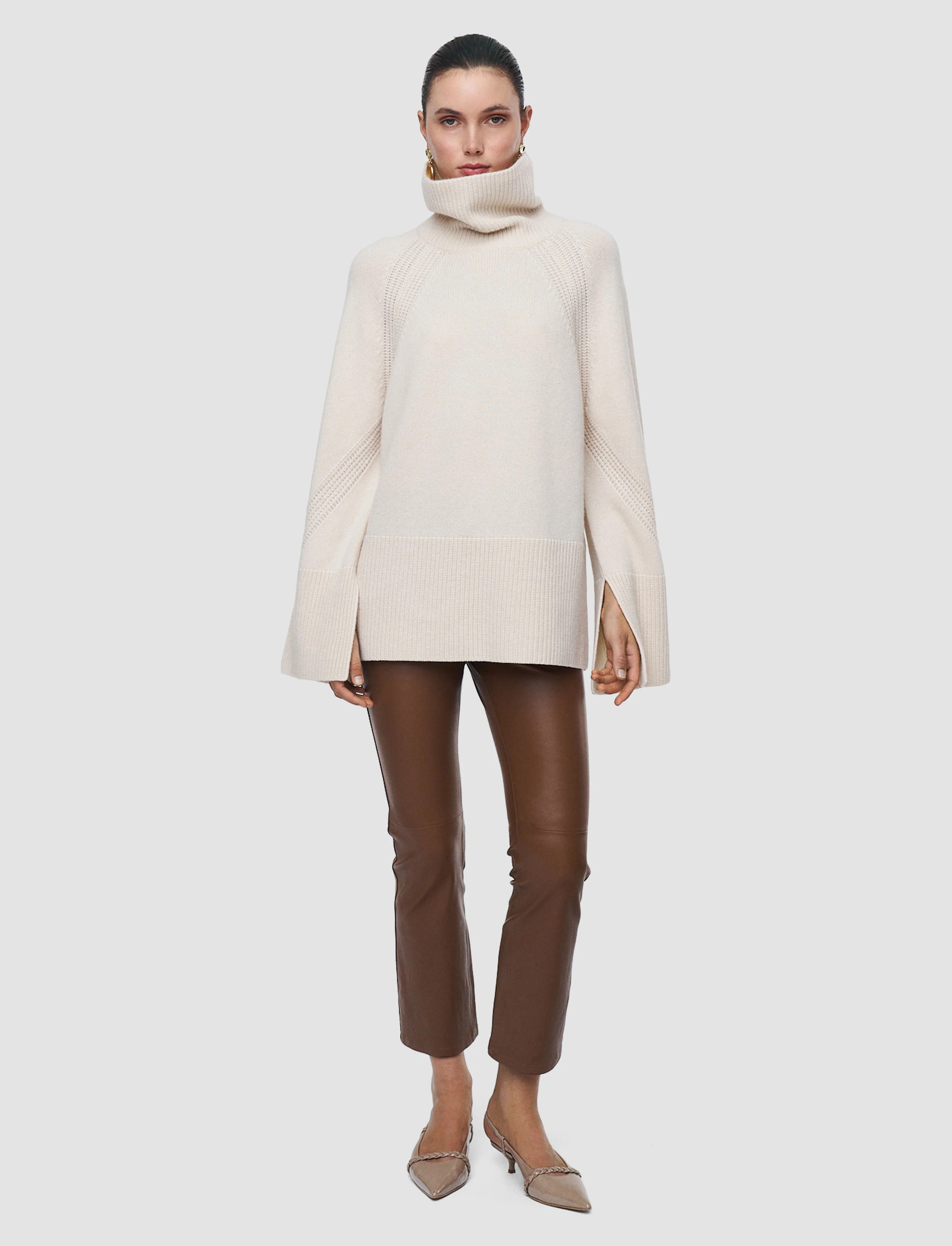 Loftus Pure Cashmere High Neck Jumper - Image 2