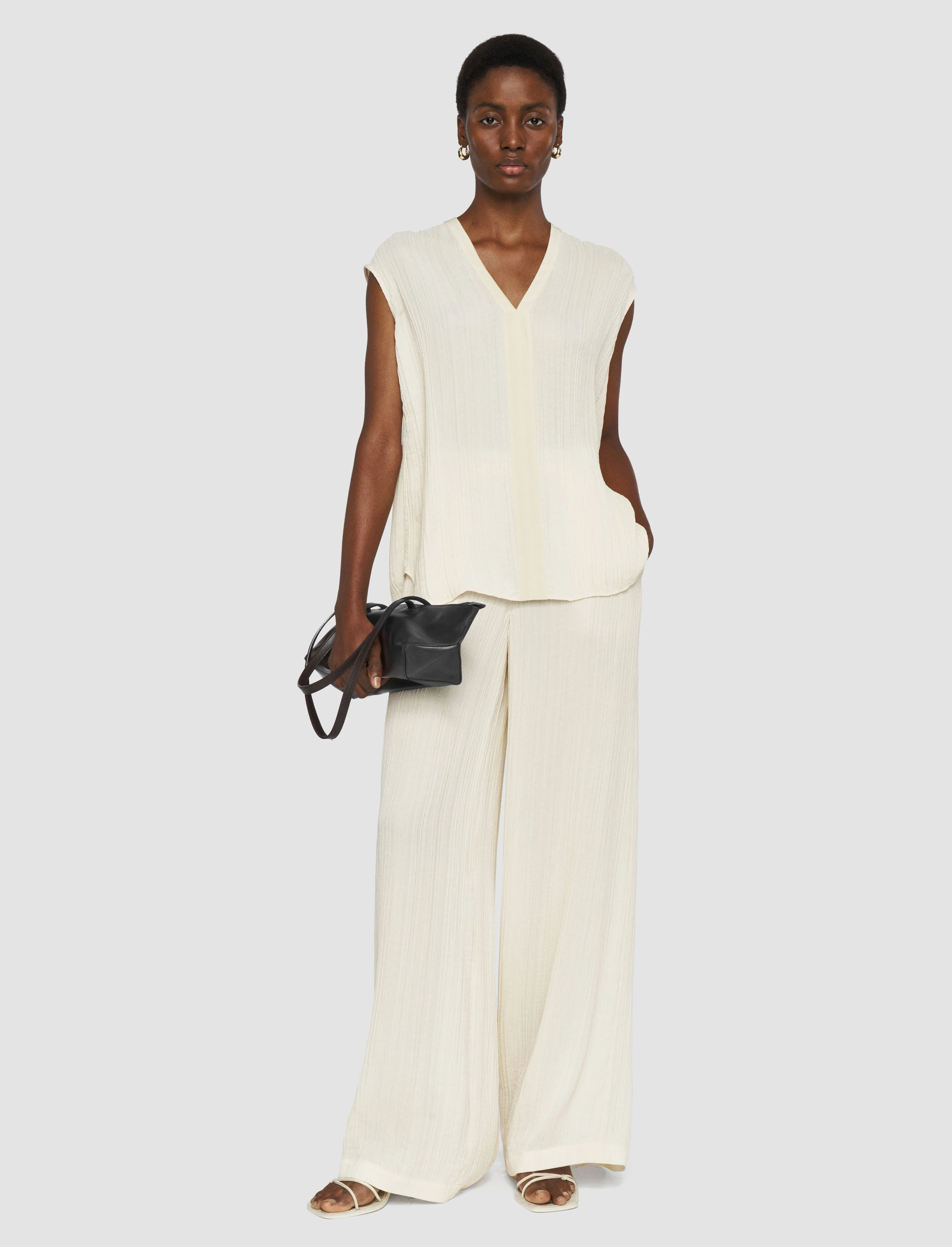Lucien Pleat Jacquard Blouse - Image 2