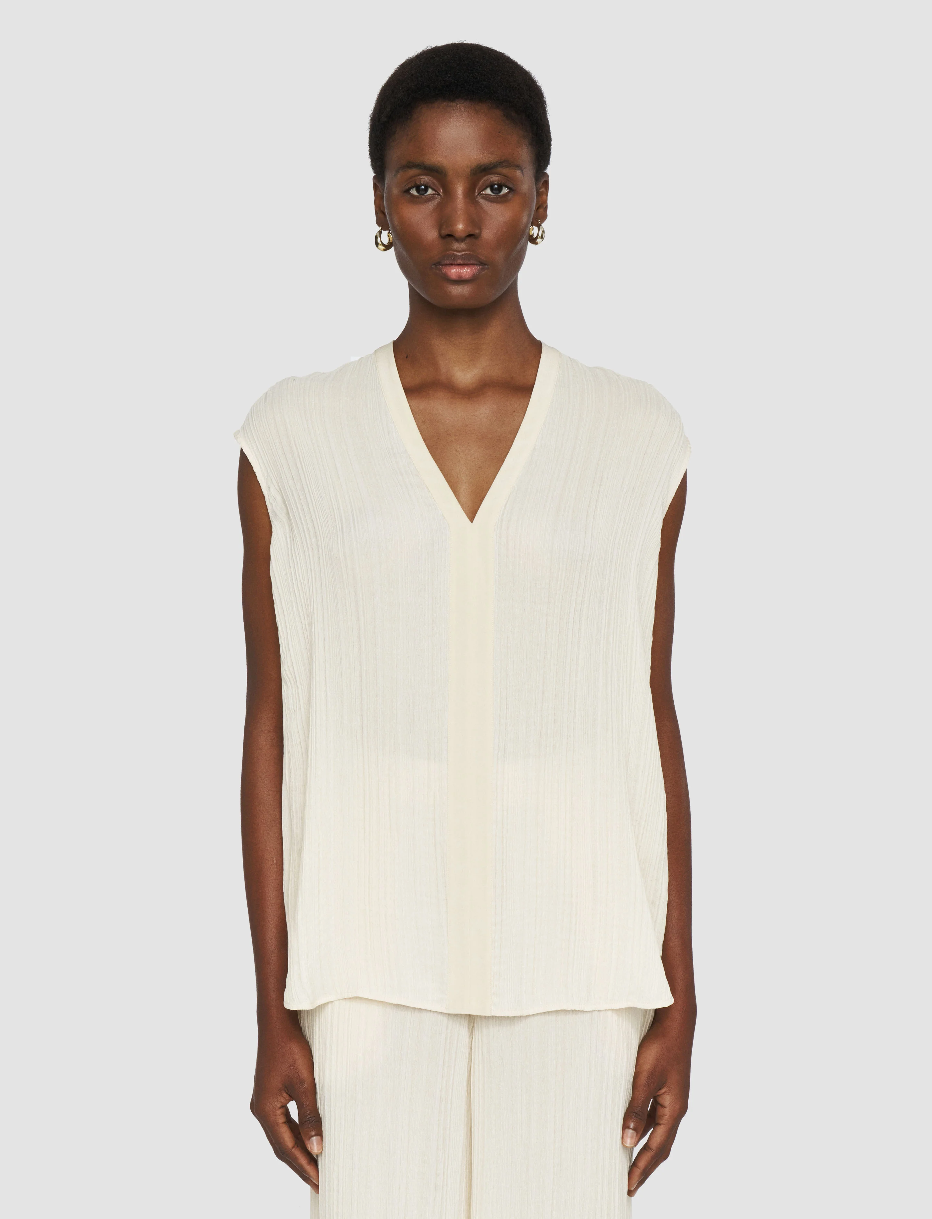 Lucien Pleat Jacquard Blouse - Image 3