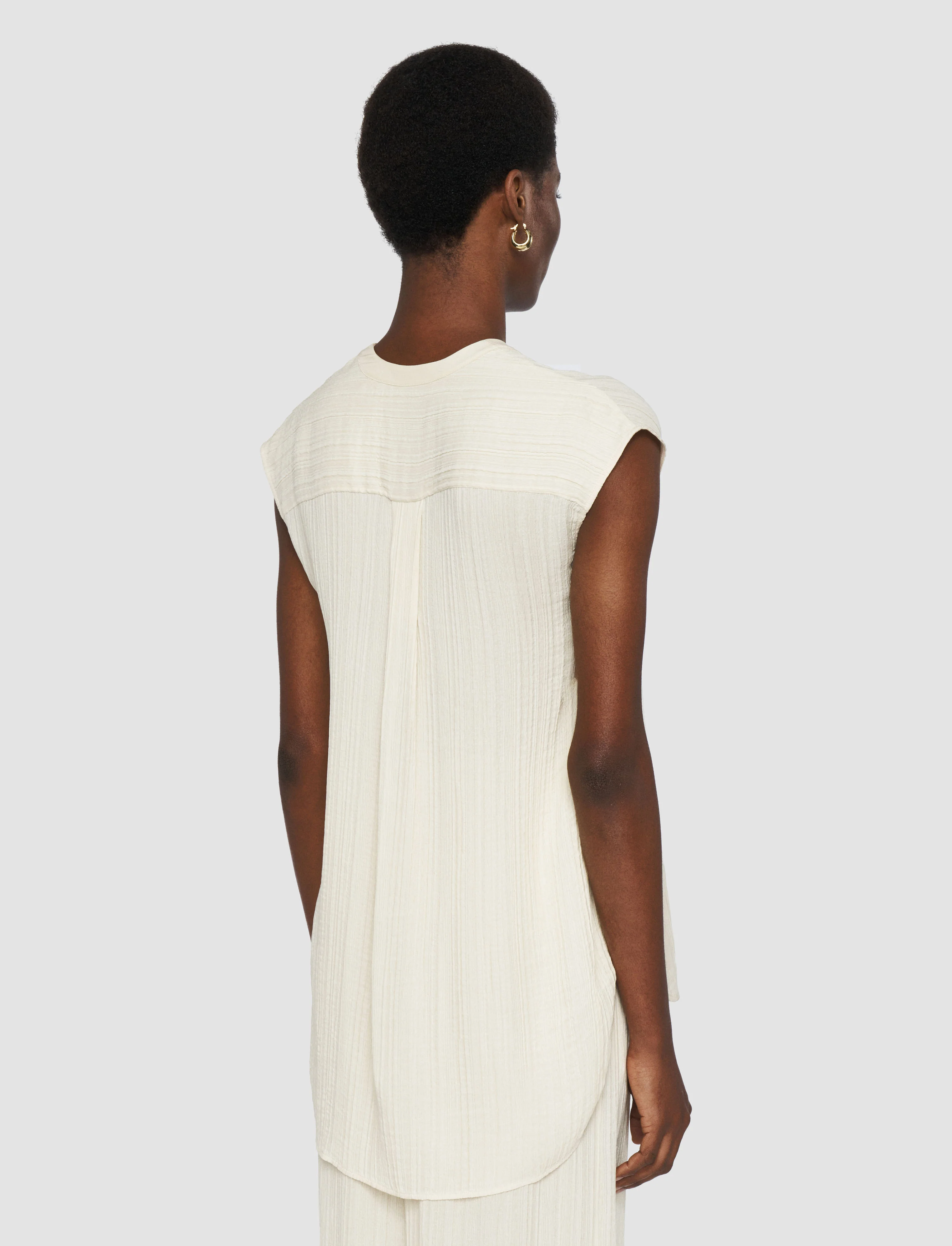 Lucien Pleat Jacquard Blouse - Image 4