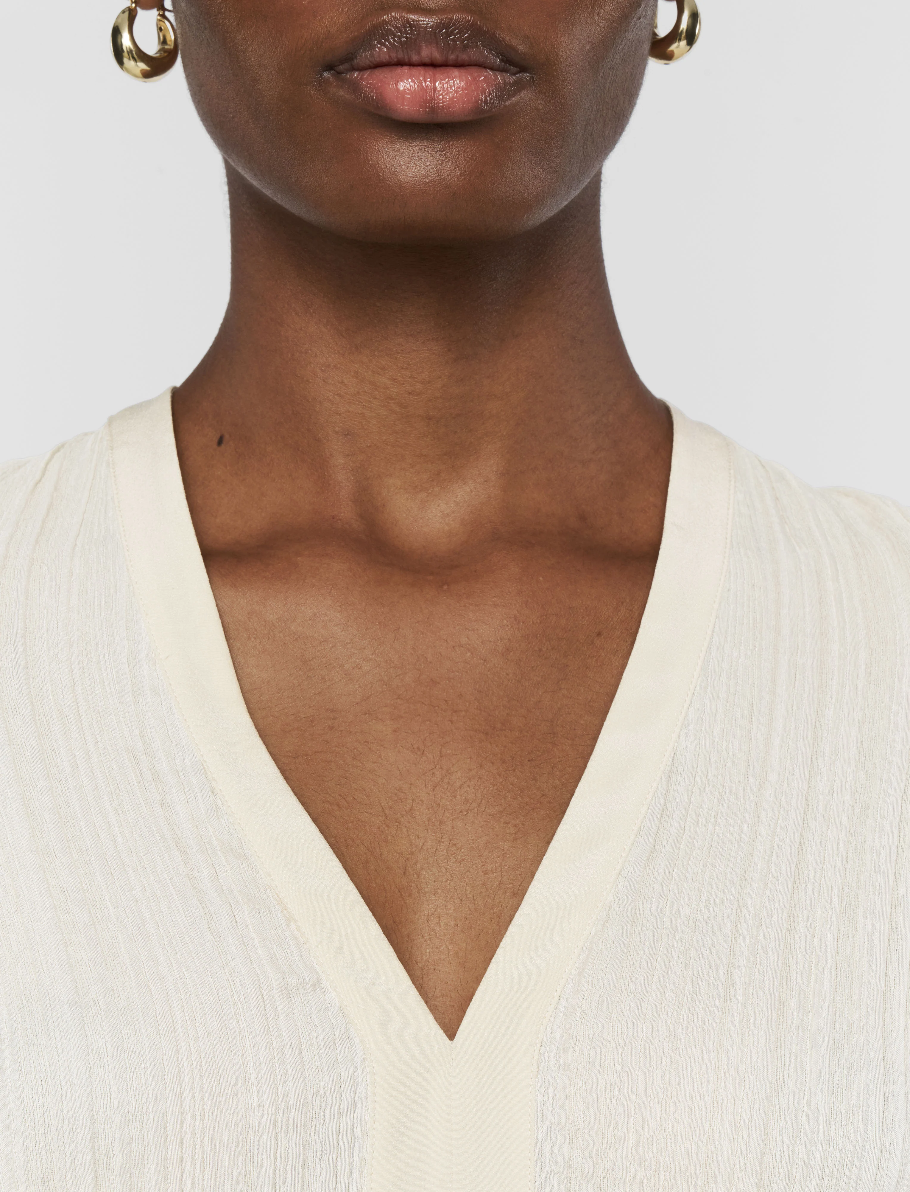 Lucien Pleat Jacquard Blouse - Image 7