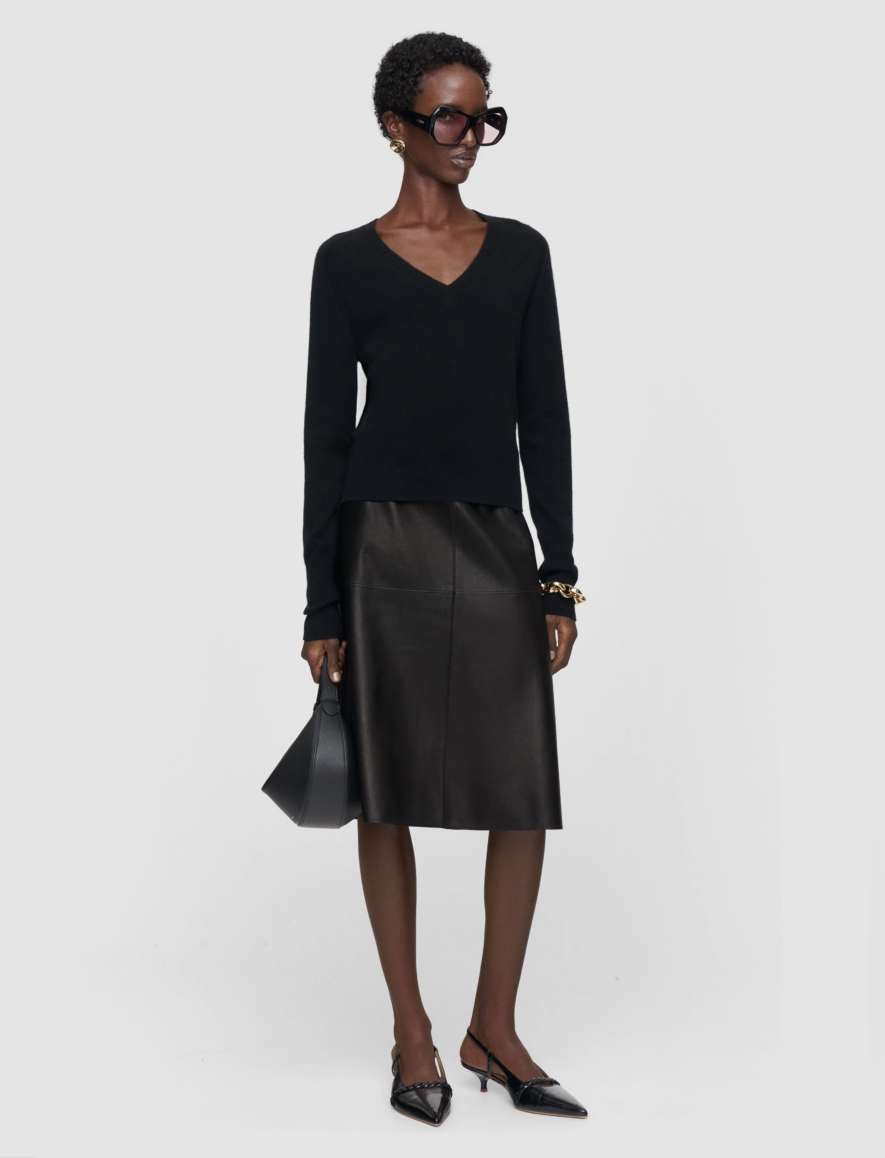 Lucille Light Pure Cashmere V Neck Jumper - Image 2