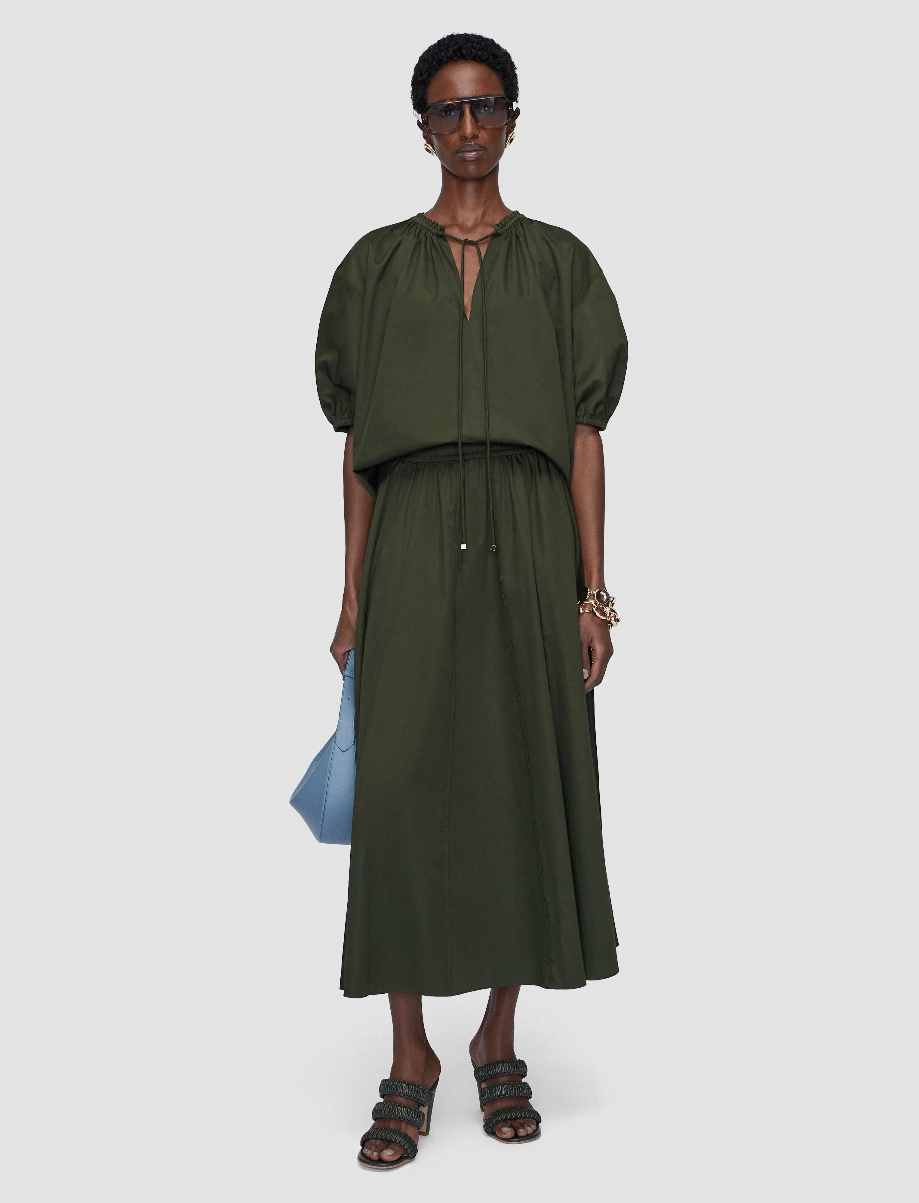 Manar Cotton Sateen Skirt - Image 2