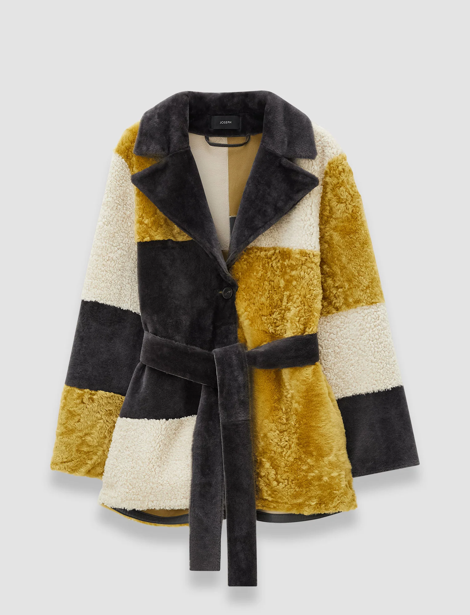 Martel Overlay Shearling Coat