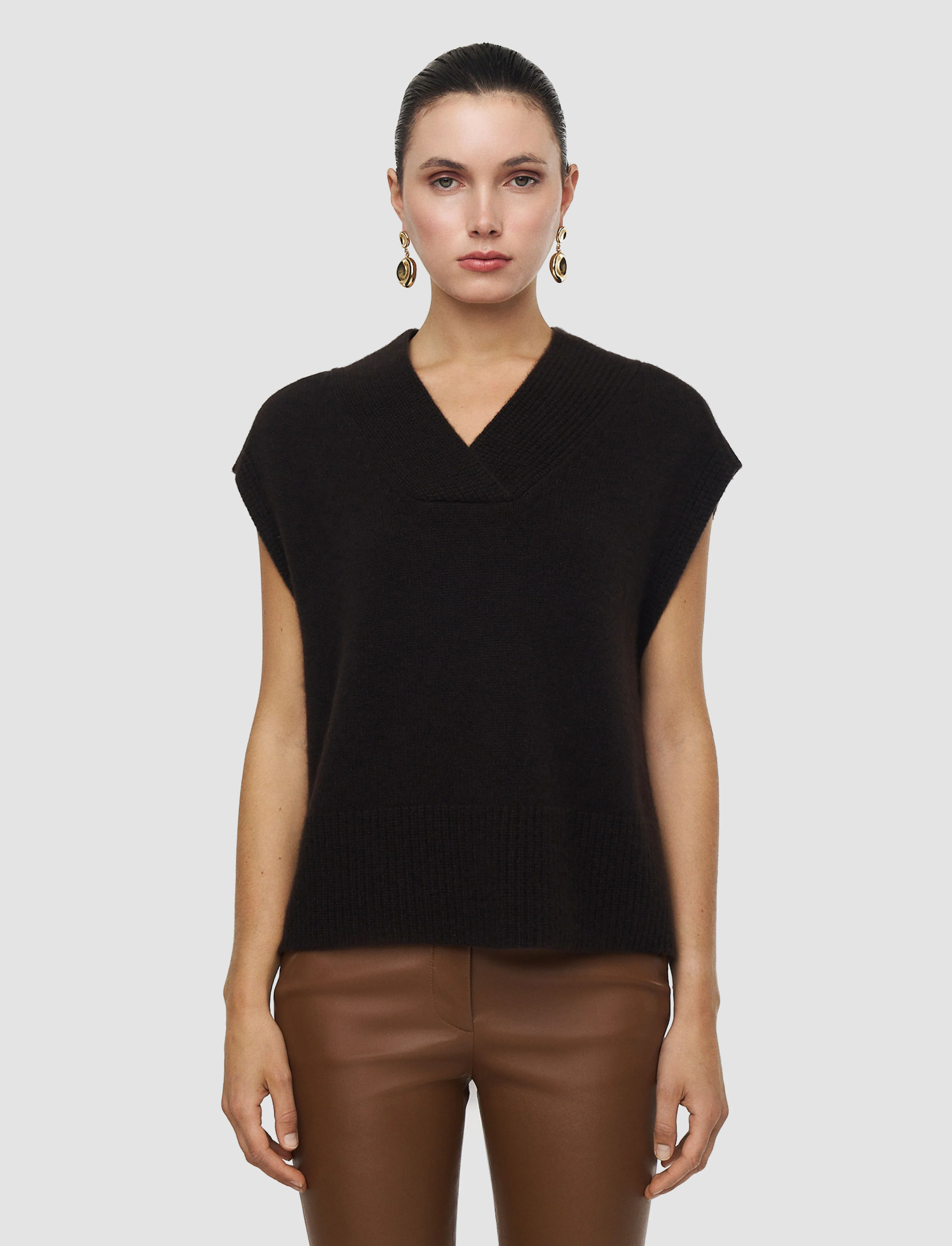 Mena Pure Cashmere Vest - Image 2